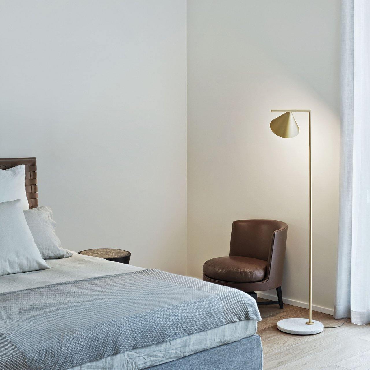 Captain Flint Floor Lamp with Marble Base and LED Light