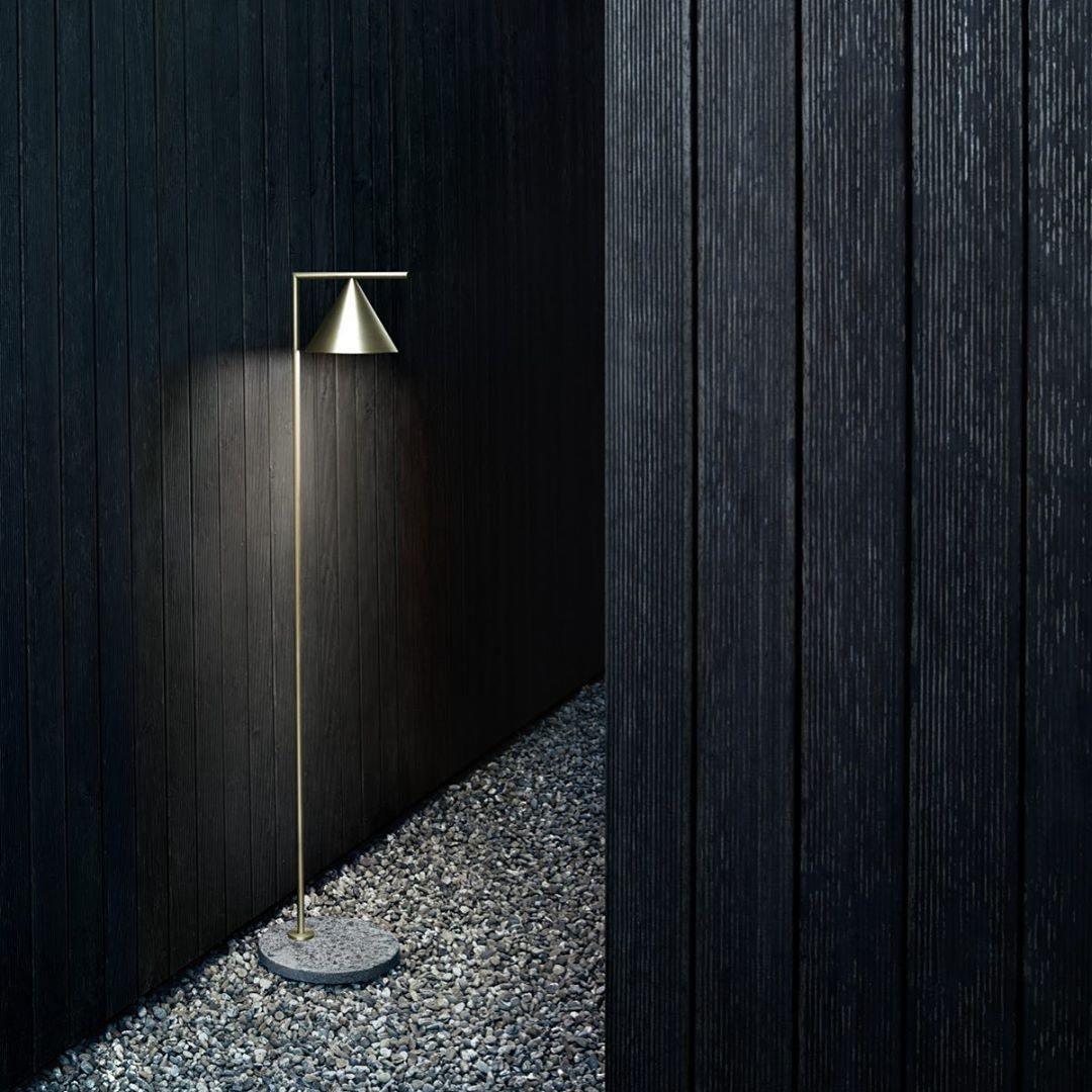 Captain Flint Floor Lamp with Marble Base and LED Light