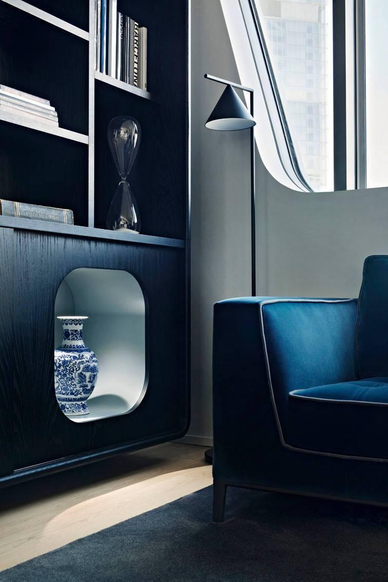 Captain Flint Floor Lamp with Marble Base and LED Light