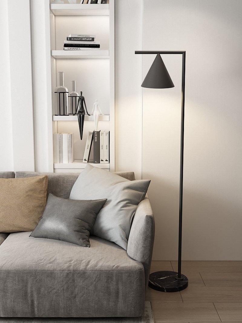 Captain Flint Floor Lamp with Marble Base and LED Light