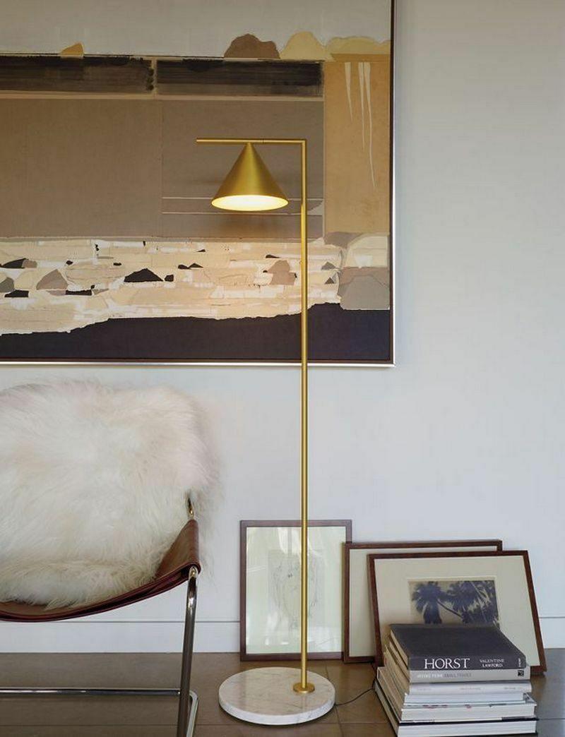 Captain Flint Floor Lamp with Marble Base and LED Light