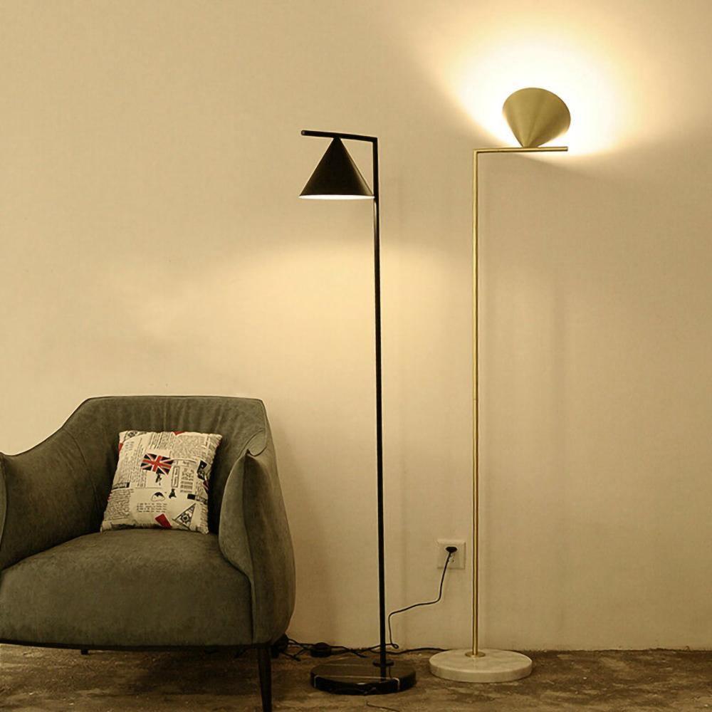 Captain Flint Floor Lamp with Marble Base and LED Light
