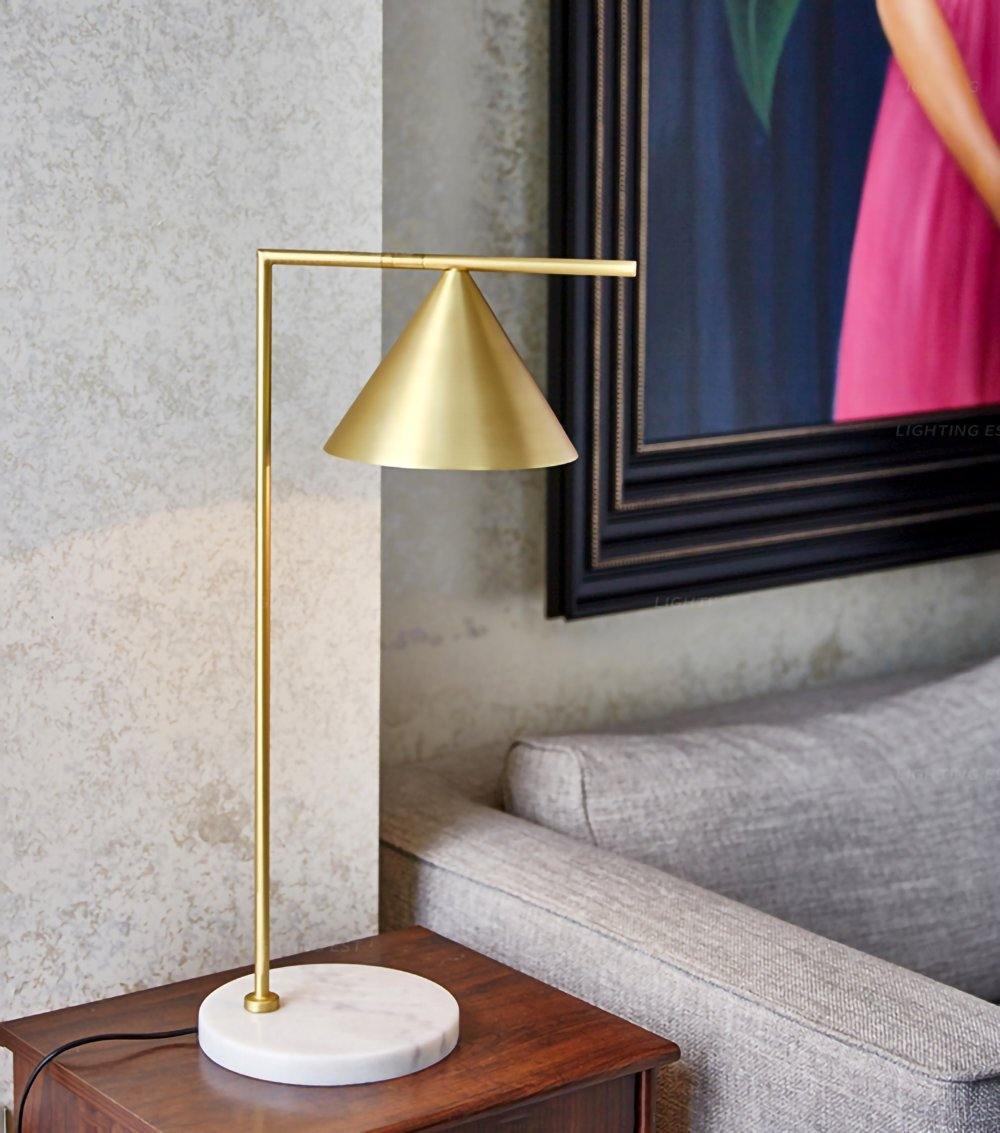 Captain Flint Floor Lamp with Marble Base and LED Light