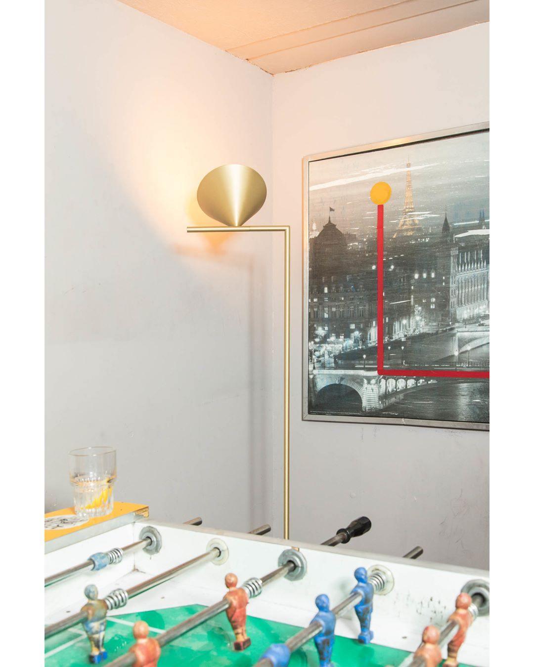 Captain Flint Floor Lamp with Marble Base and LED Light