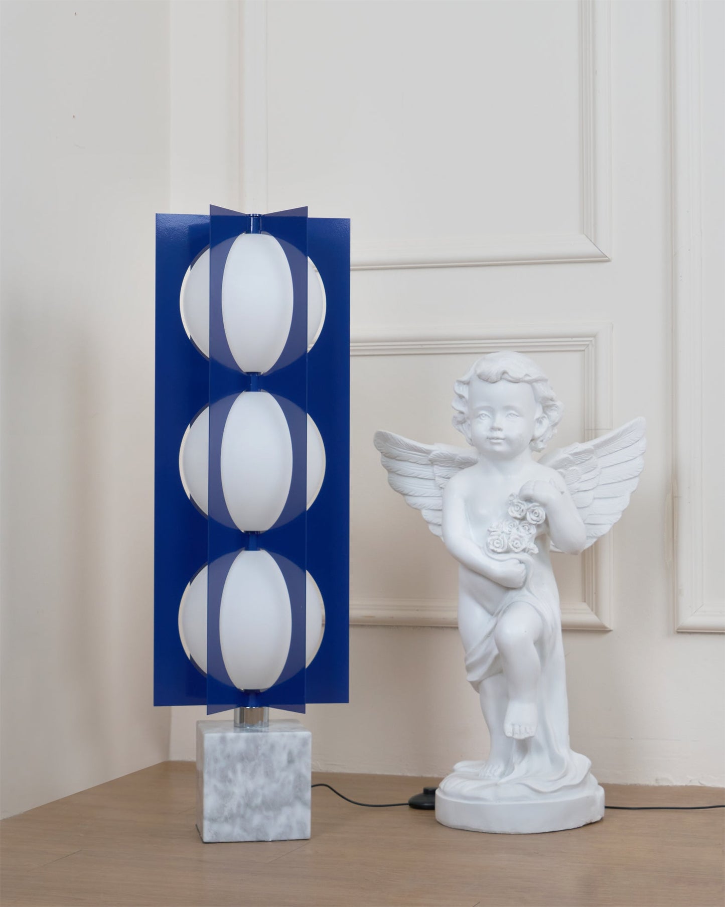 Blue Kleos Floor Lamp - Modern LED Lighting, Navy Design