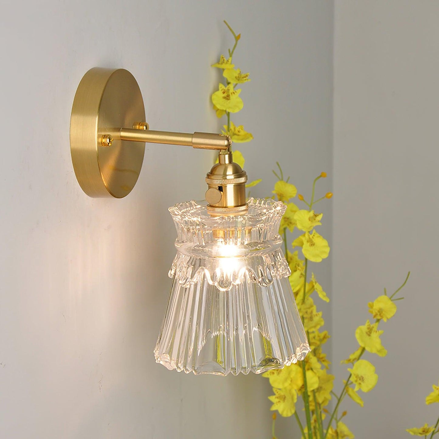 Chaika Wall Lamp - Modern Brass Indoor LED Light, Set of 2