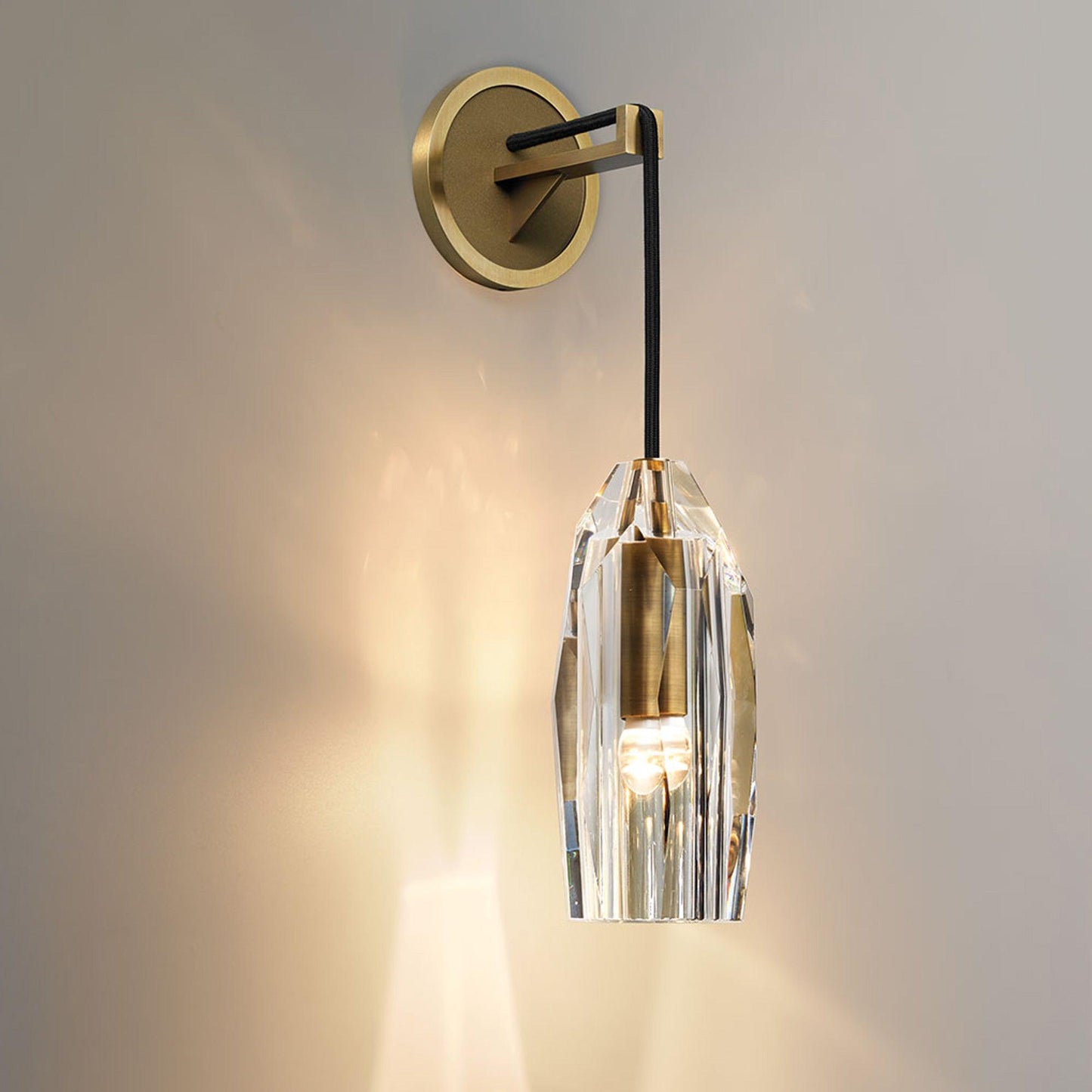 Chatelet Sconce Wall Light - Solid Brass & Crystal LED