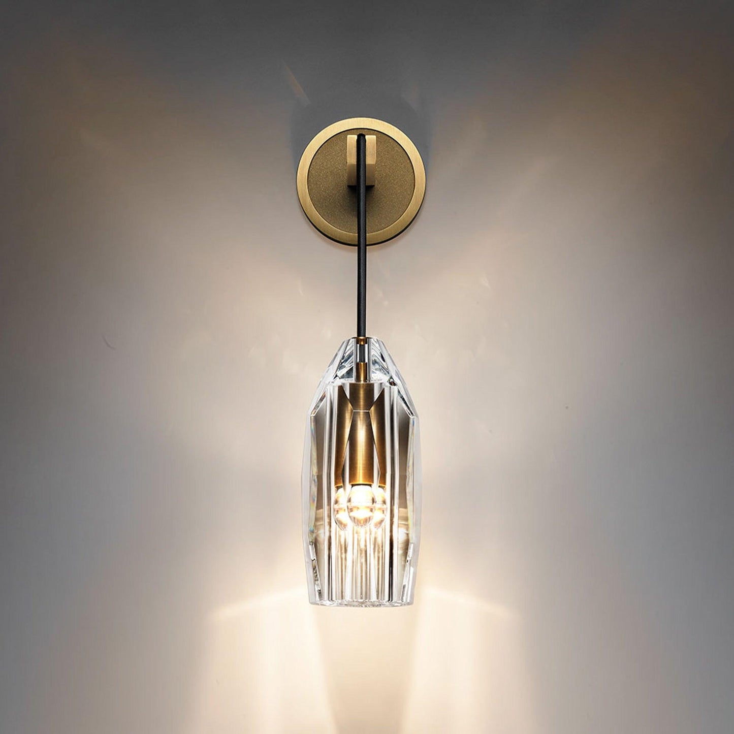 Chatelet Sconce Wall Light - Solid Brass & Crystal LED