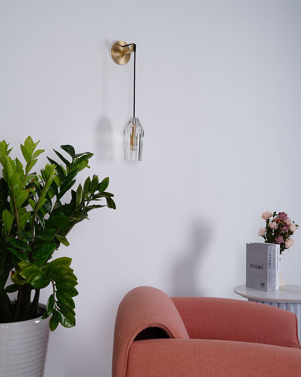 Chatelet Sconce Wall Light - Solid Brass & Crystal LED