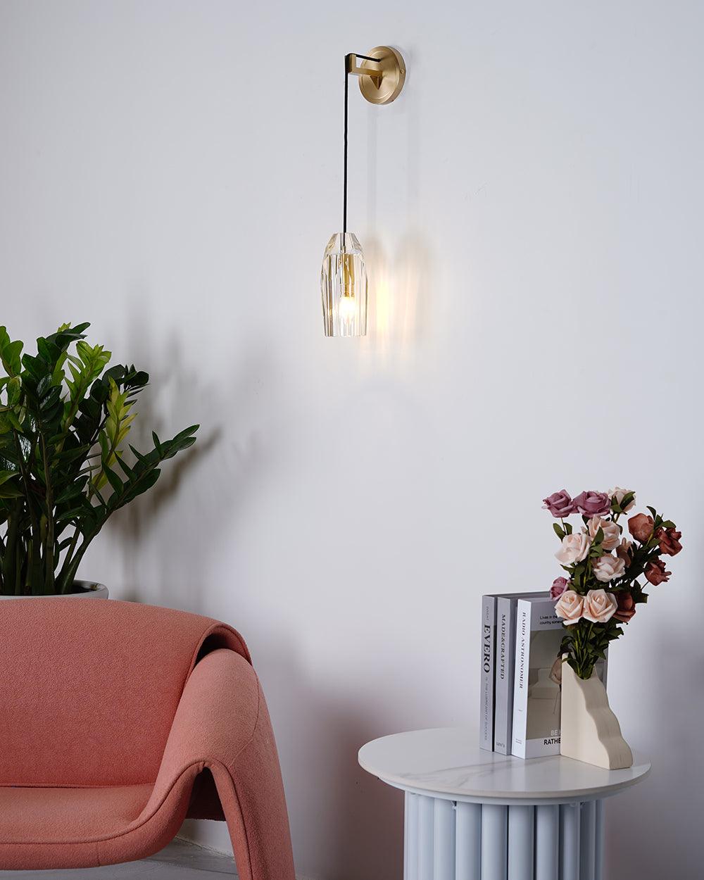 Chatelet Sconce Wall Light - Solid Brass & Crystal LED