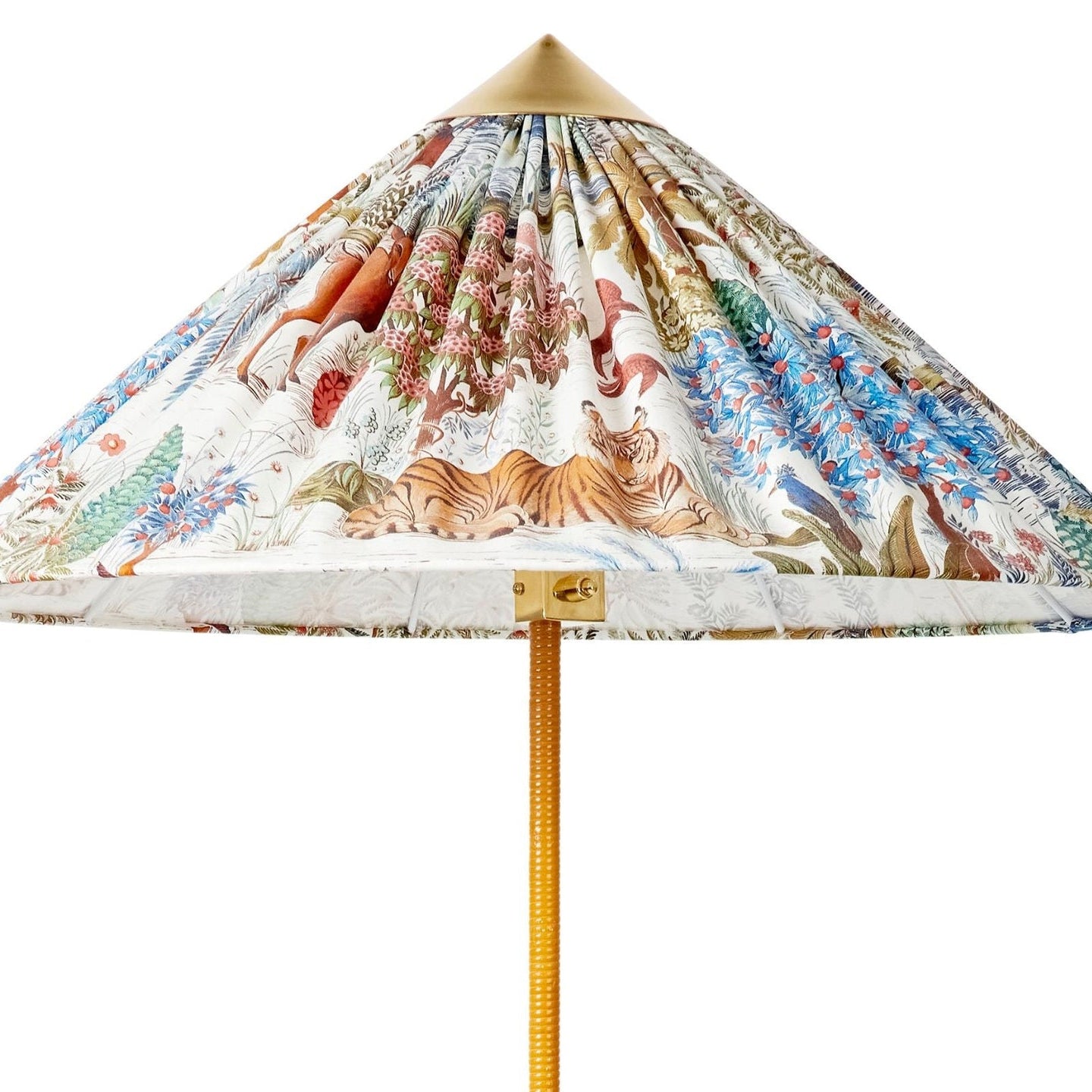 Tynell Floor Lamp with Rattan Shade and LED Bulb