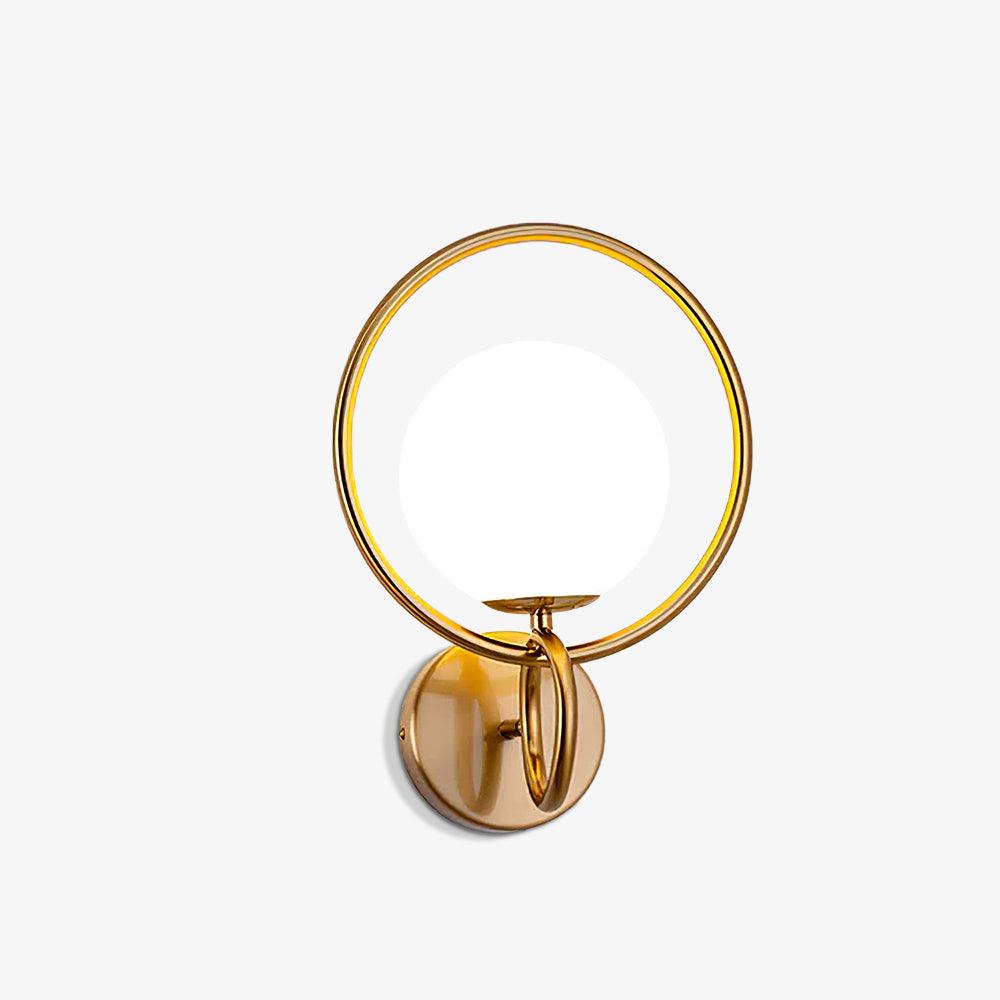 Circle Global Wall Lamp - Elegant Gold Metal LED Light