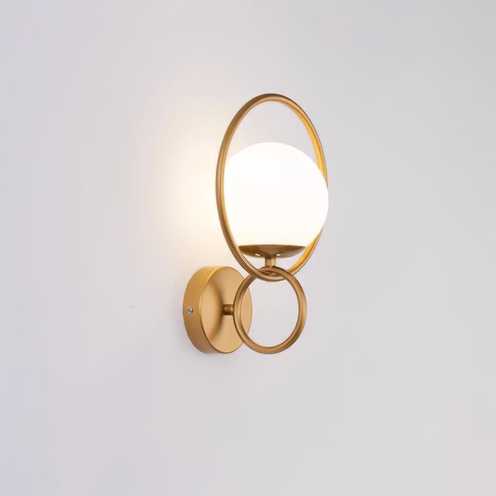 Circle Global Wall Lamp - Elegant Gold Metal LED Light