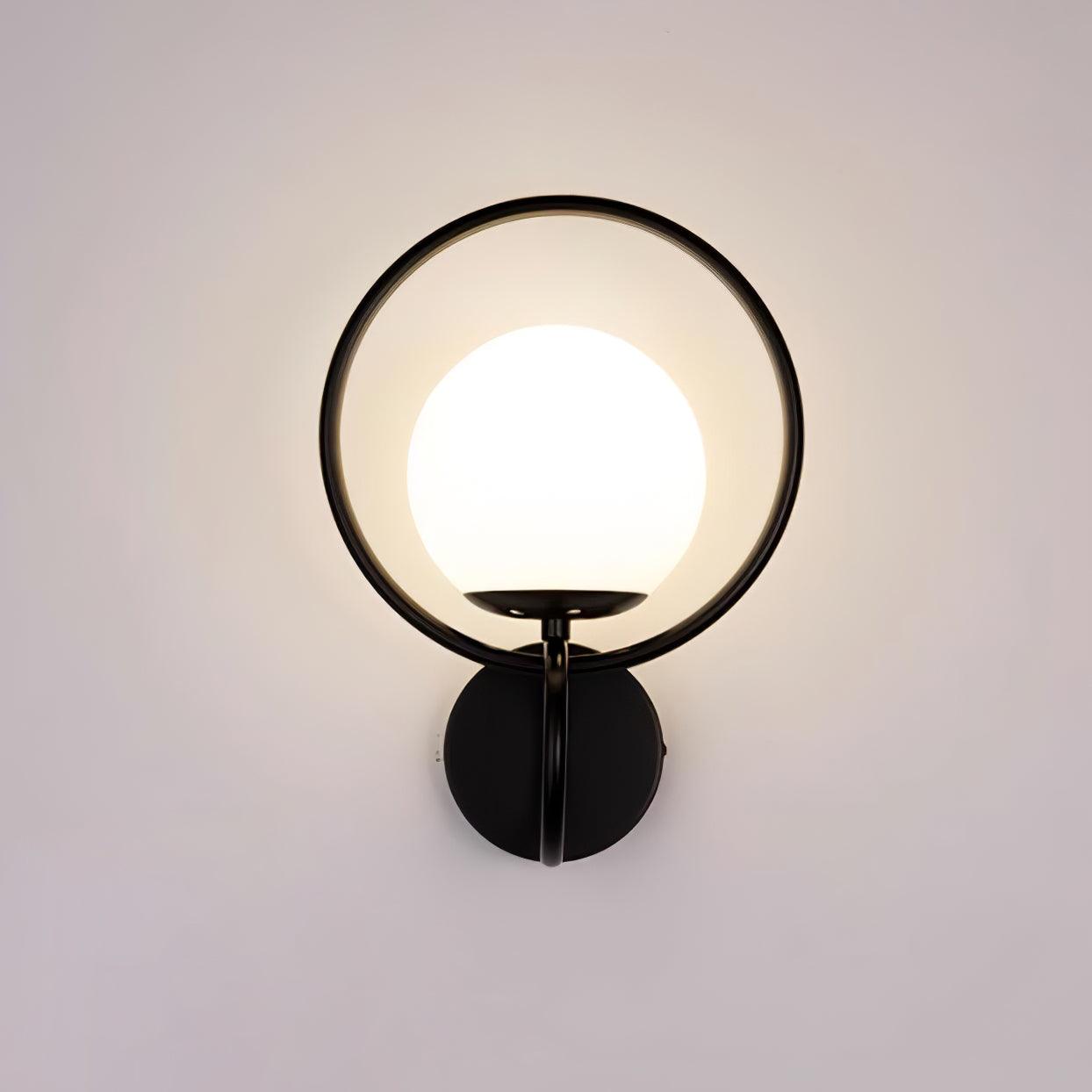 Circle Global Wall Lamp - Elegant Gold Metal LED Light