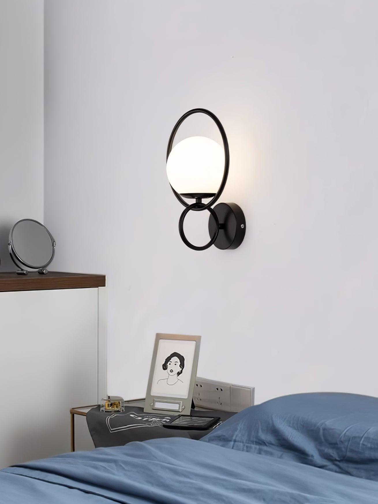 Circle Global Wall Lamp - Elegant Gold Metal LED Light