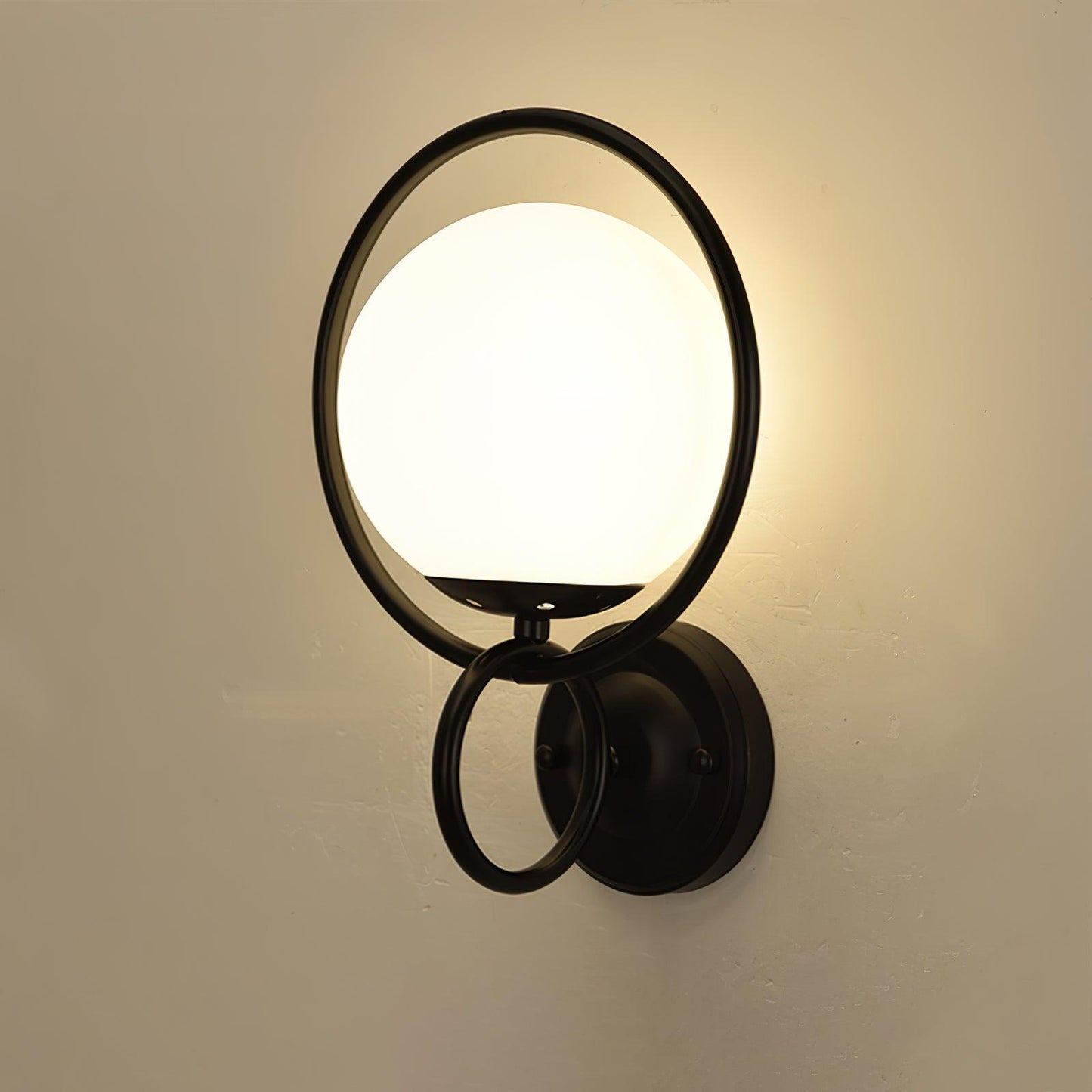 Circle Global Wall Lamp - Elegant Gold Metal LED Light