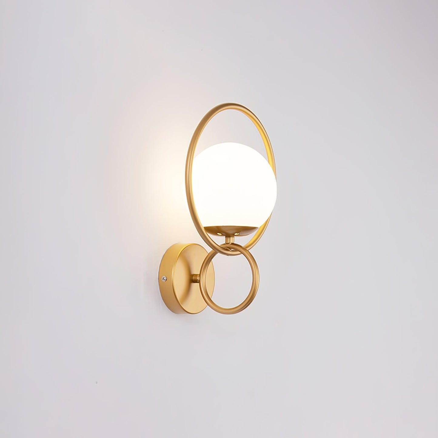 Circle Global Wall Lamp - Elegant Gold Metal LED Light