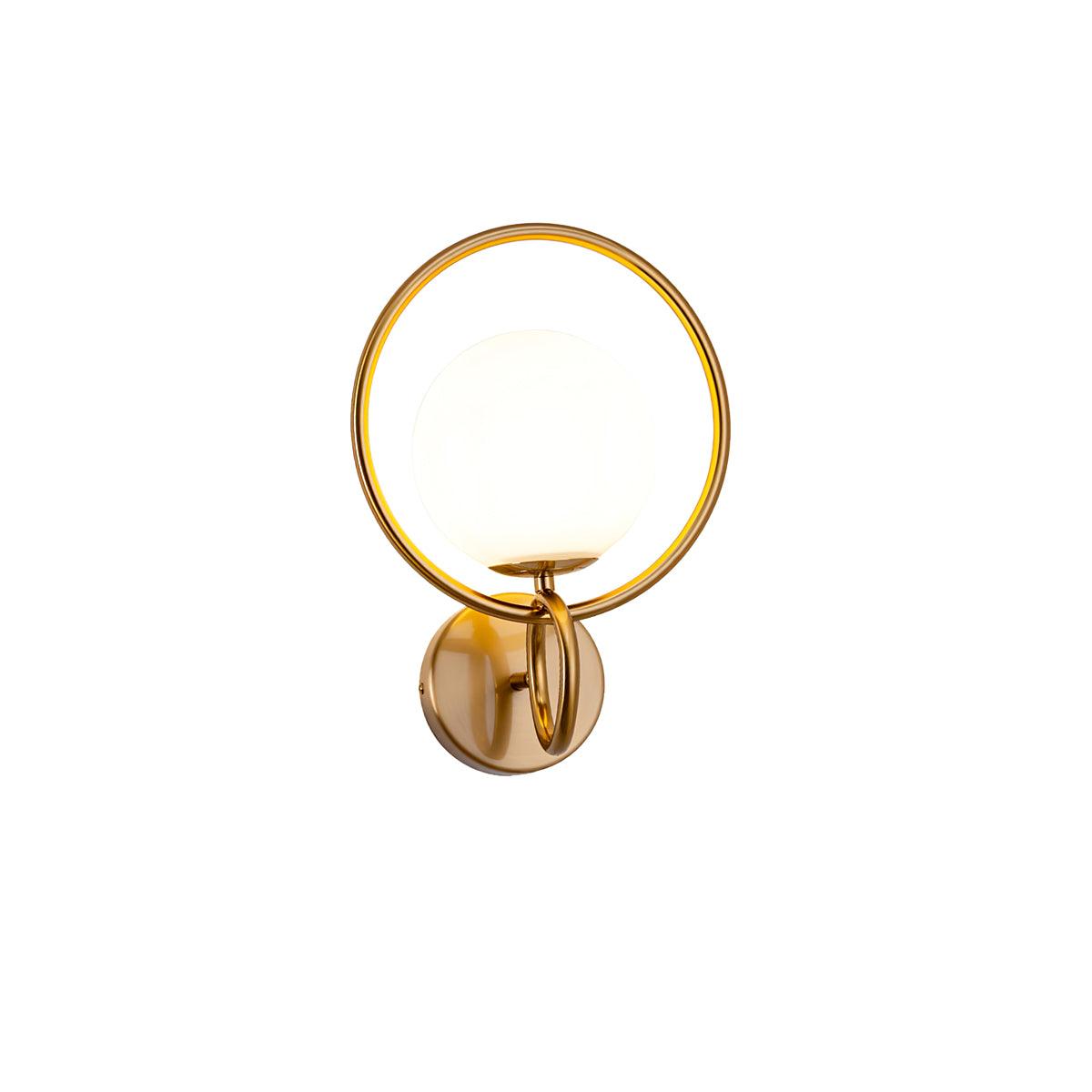 Circle Global Wall Lamp - Elegant Gold Metal LED Light