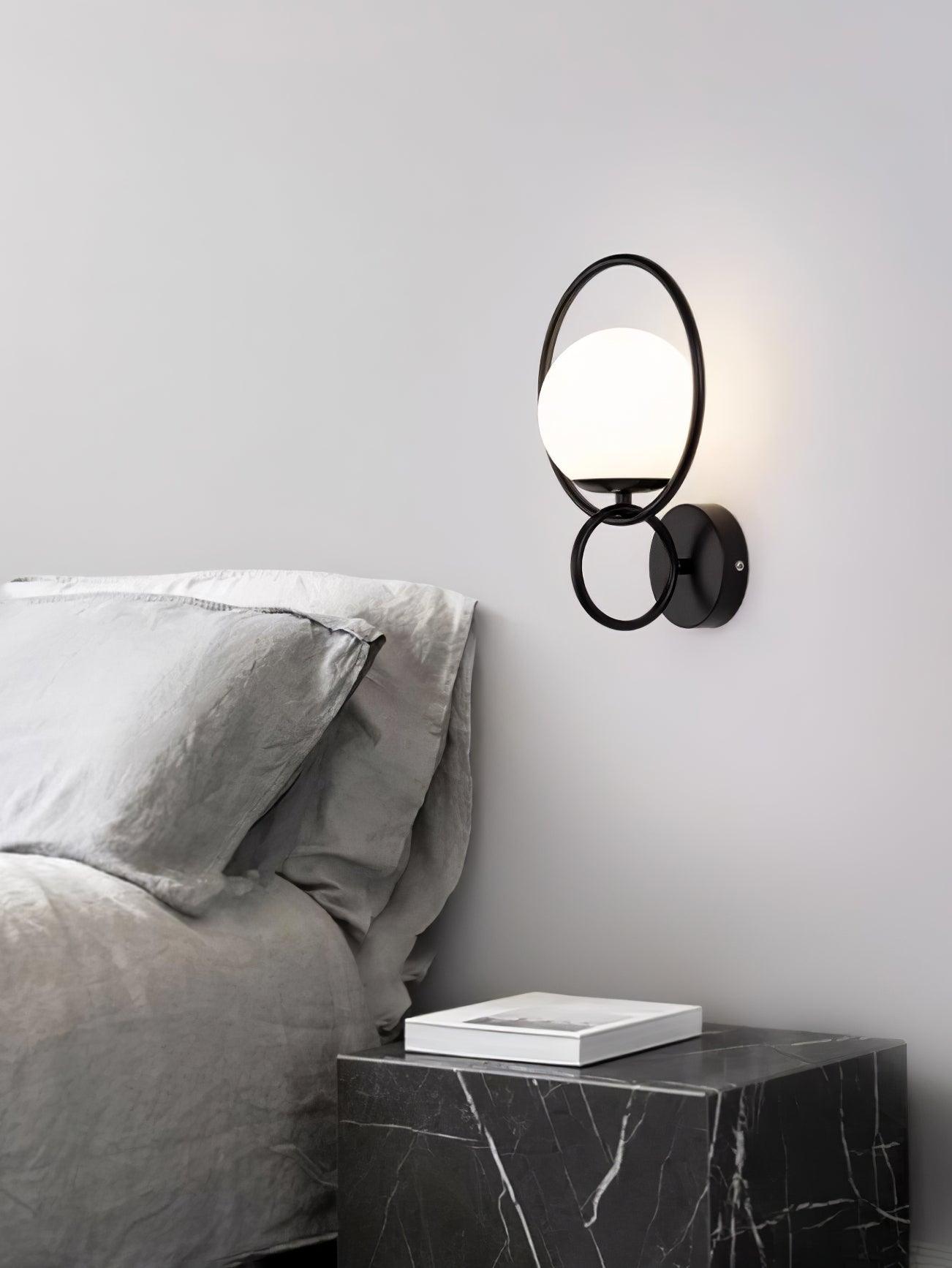 Circle Global Wall Lamp - Elegant Gold Metal LED Light