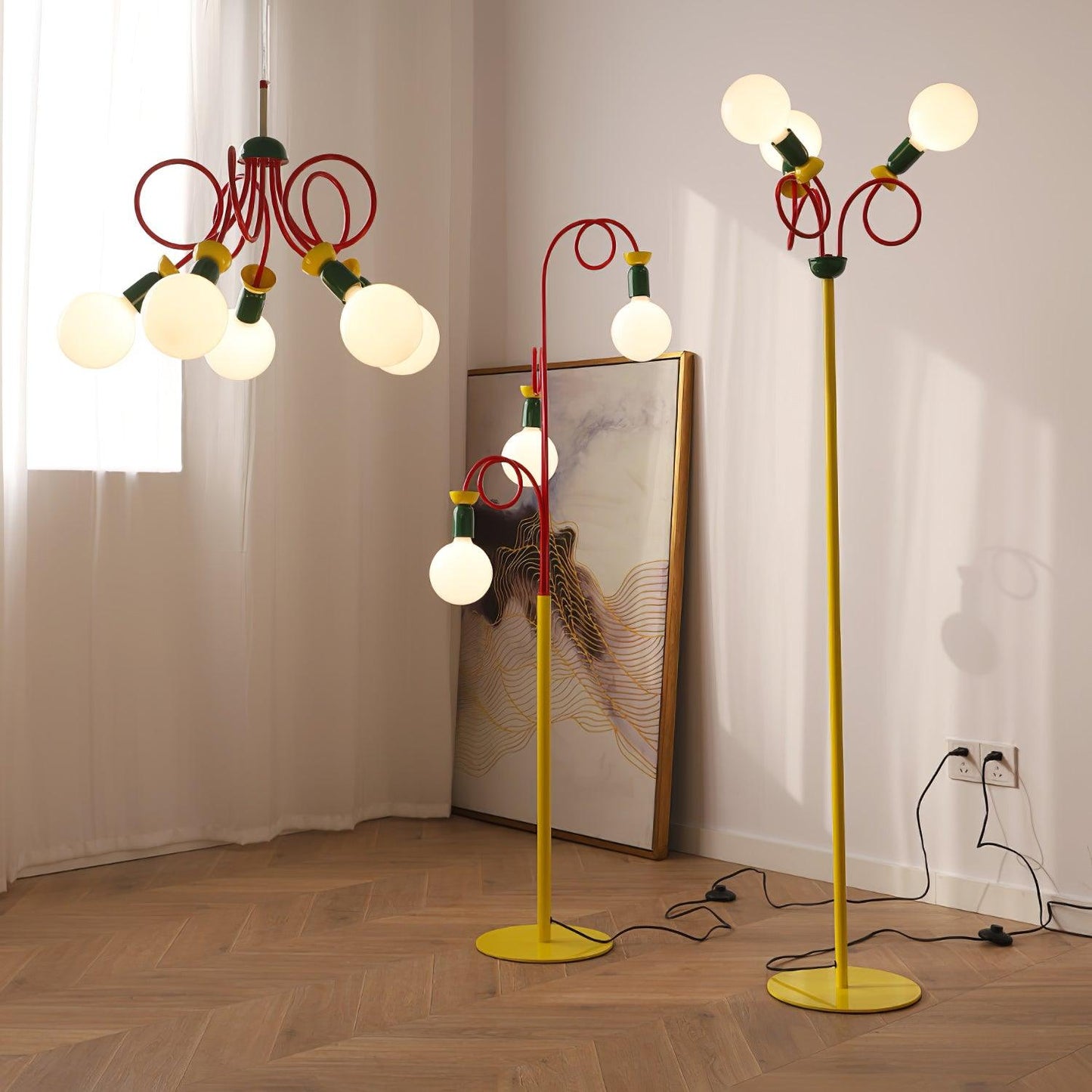 Circulo Play Floor Lamp LED Retro Geometric Design