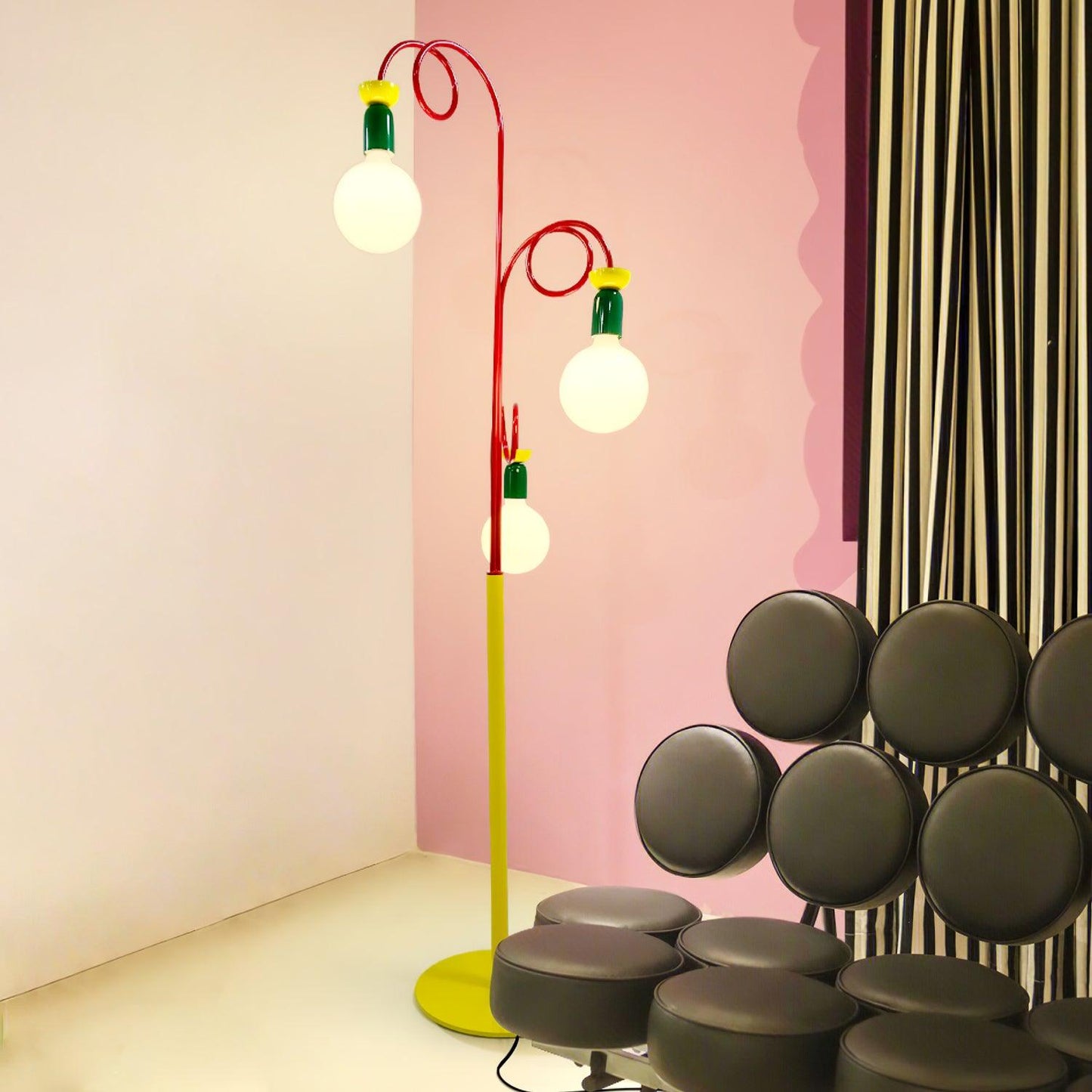 Circulo Play Floor Lamp LED Retro Geometric Design