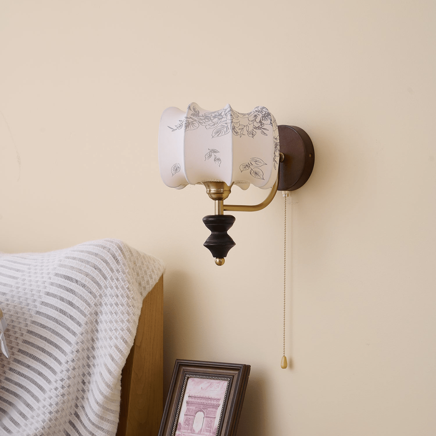Clarendon Wall Lamp - Indoor LED Wall Light, Metal, Wood