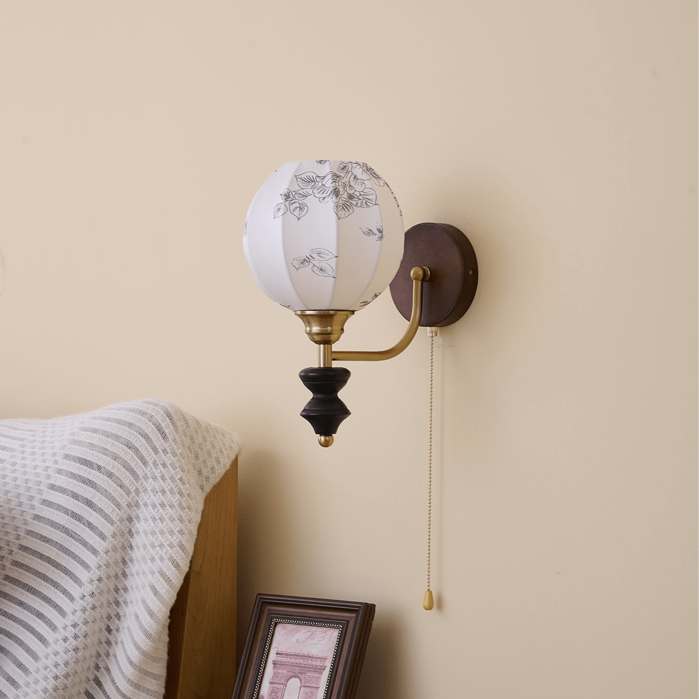 Clarendon Wall Lamp - Indoor LED Wall Light, Metal, Wood