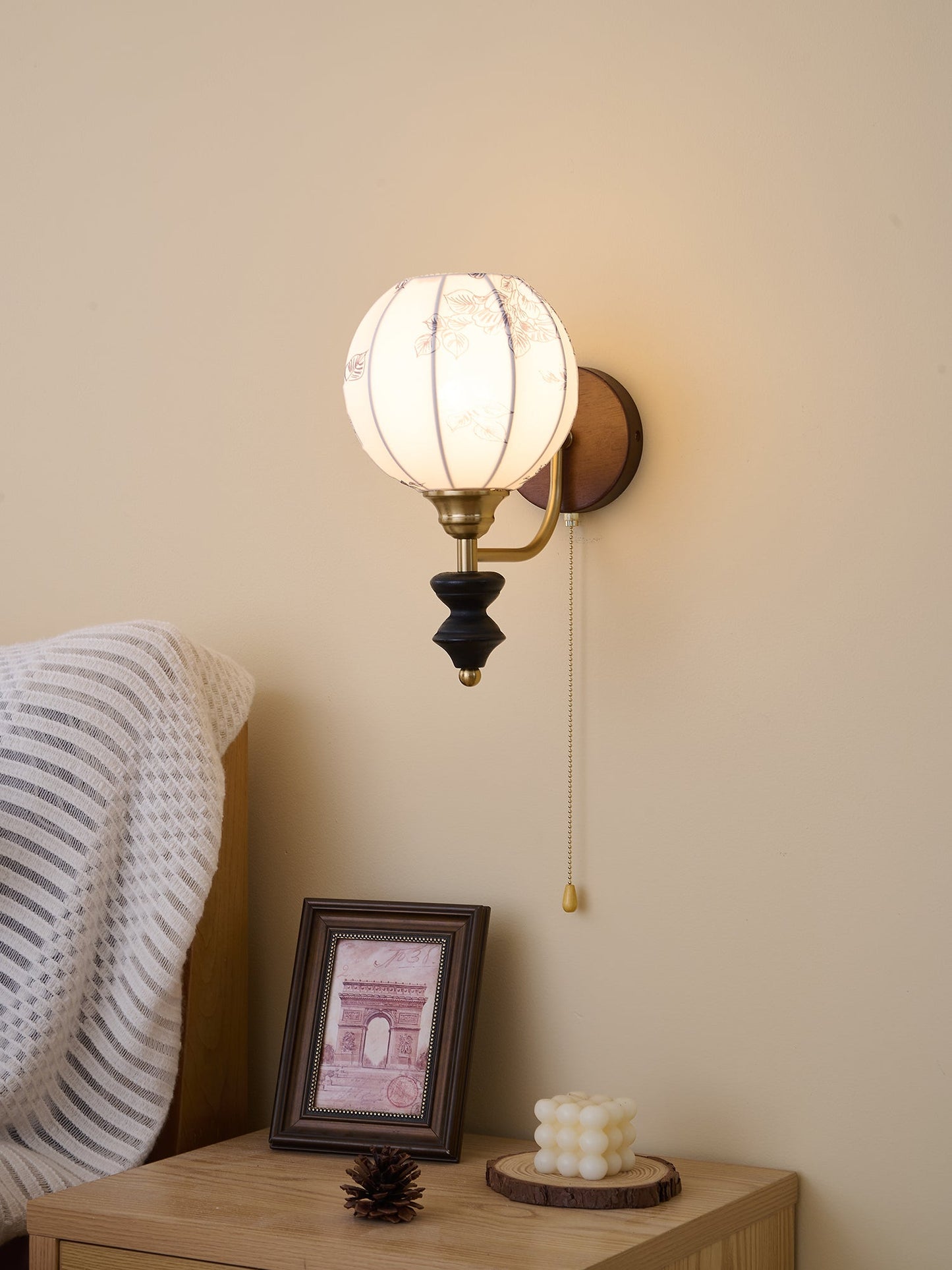 Clarendon Wall Lamp - Indoor LED Wall Light, Metal, Wood