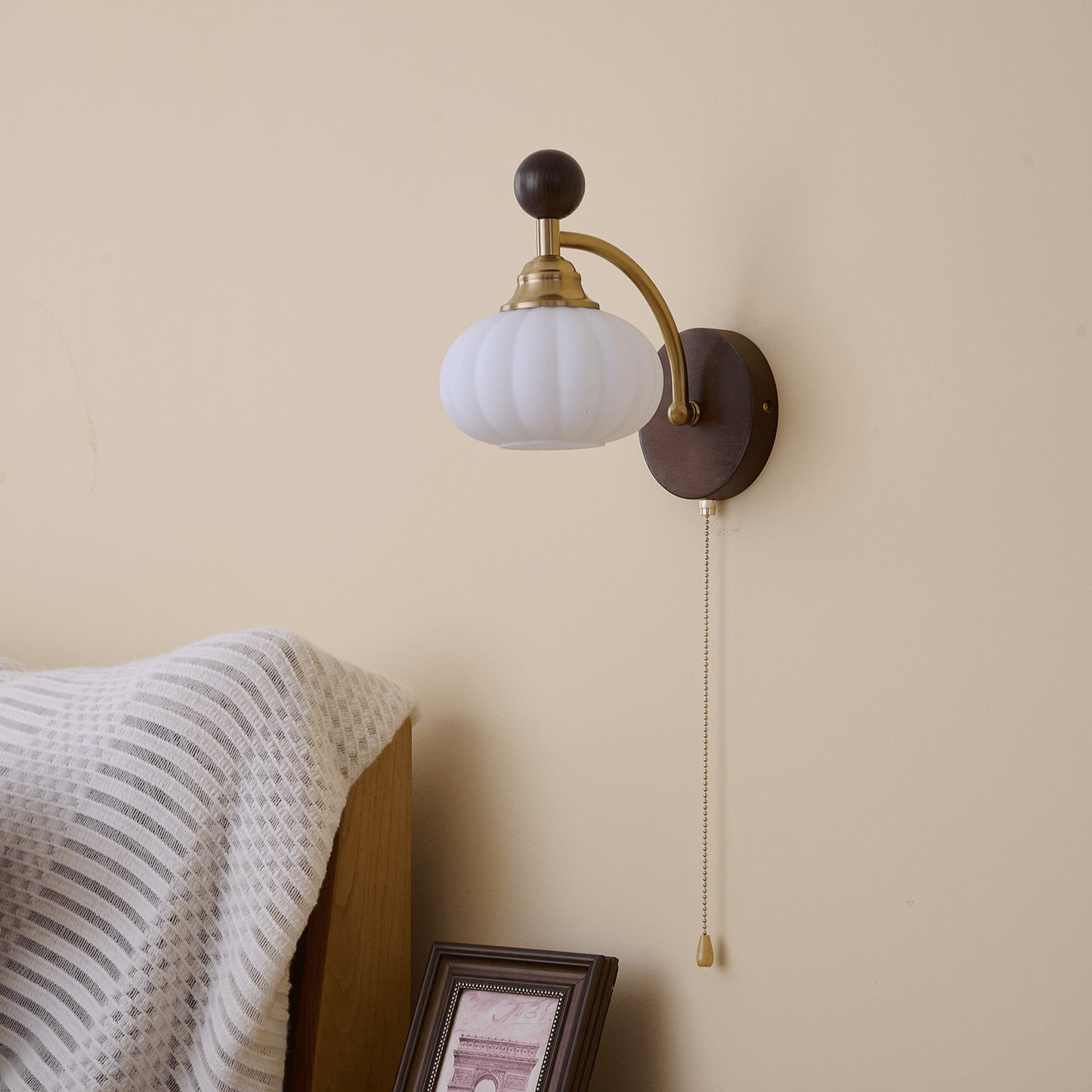 Clarendon Wall Lamp - Indoor LED Wall Light, Metal, Wood