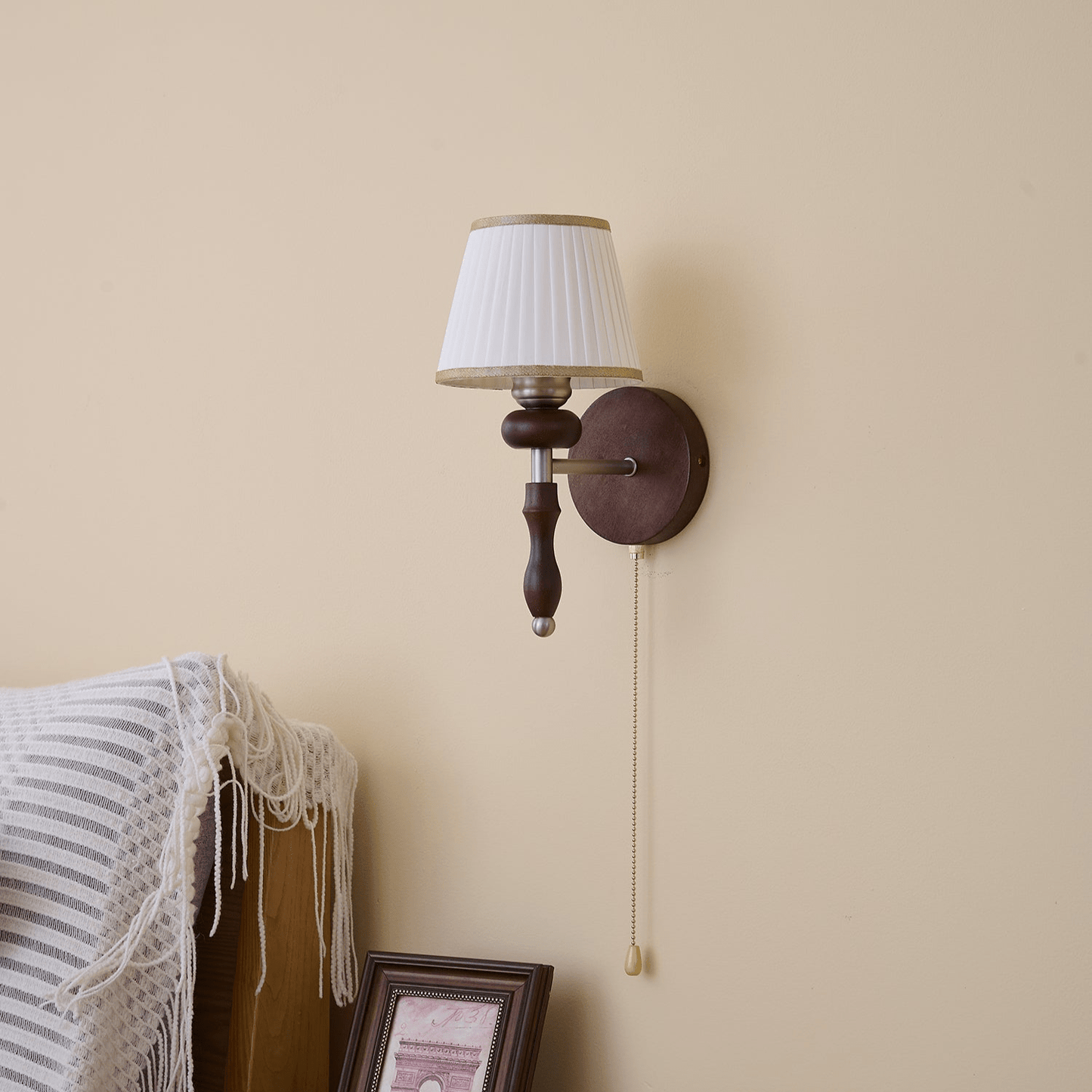 Clarendon Wall Lamp - Indoor LED Wall Light, Metal, Wood