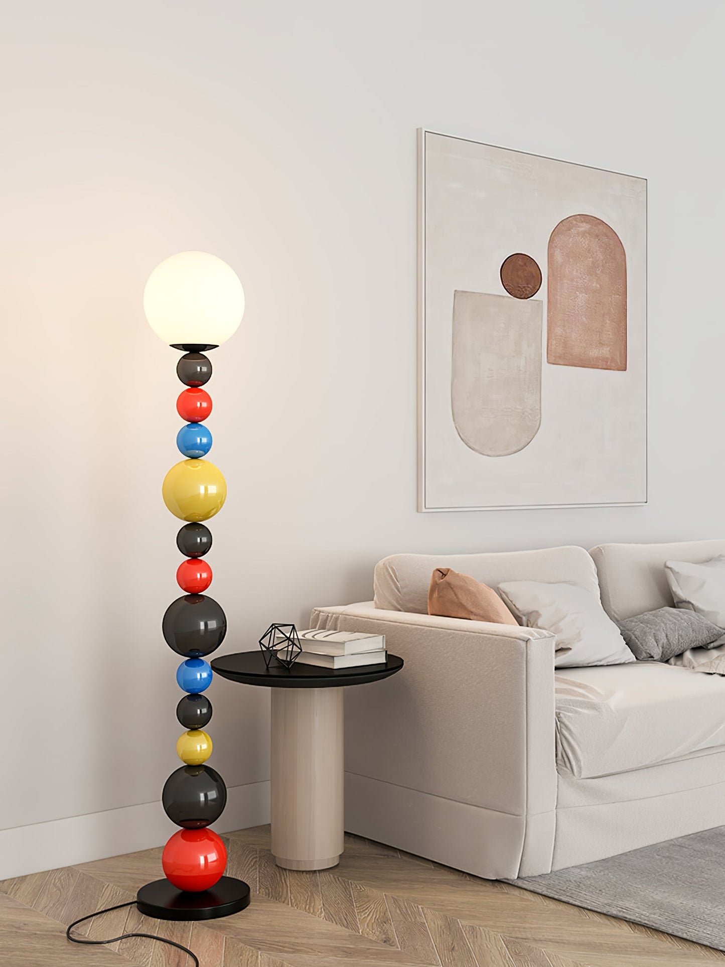 Colorful Round Ball Floor Lamp with LED, Indoor Lighting