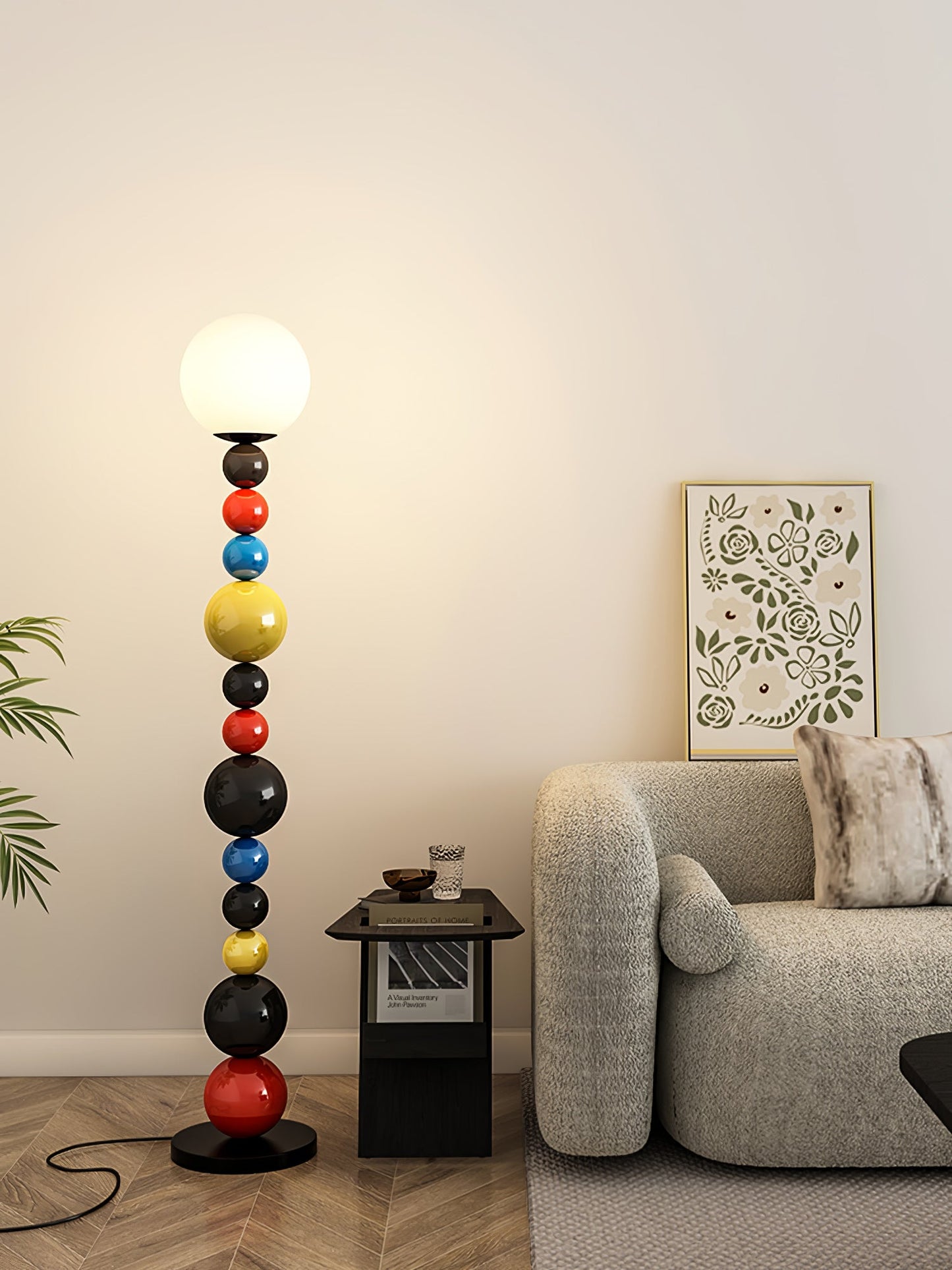Colorful Round Ball Floor Lamp with LED, Indoor Lighting