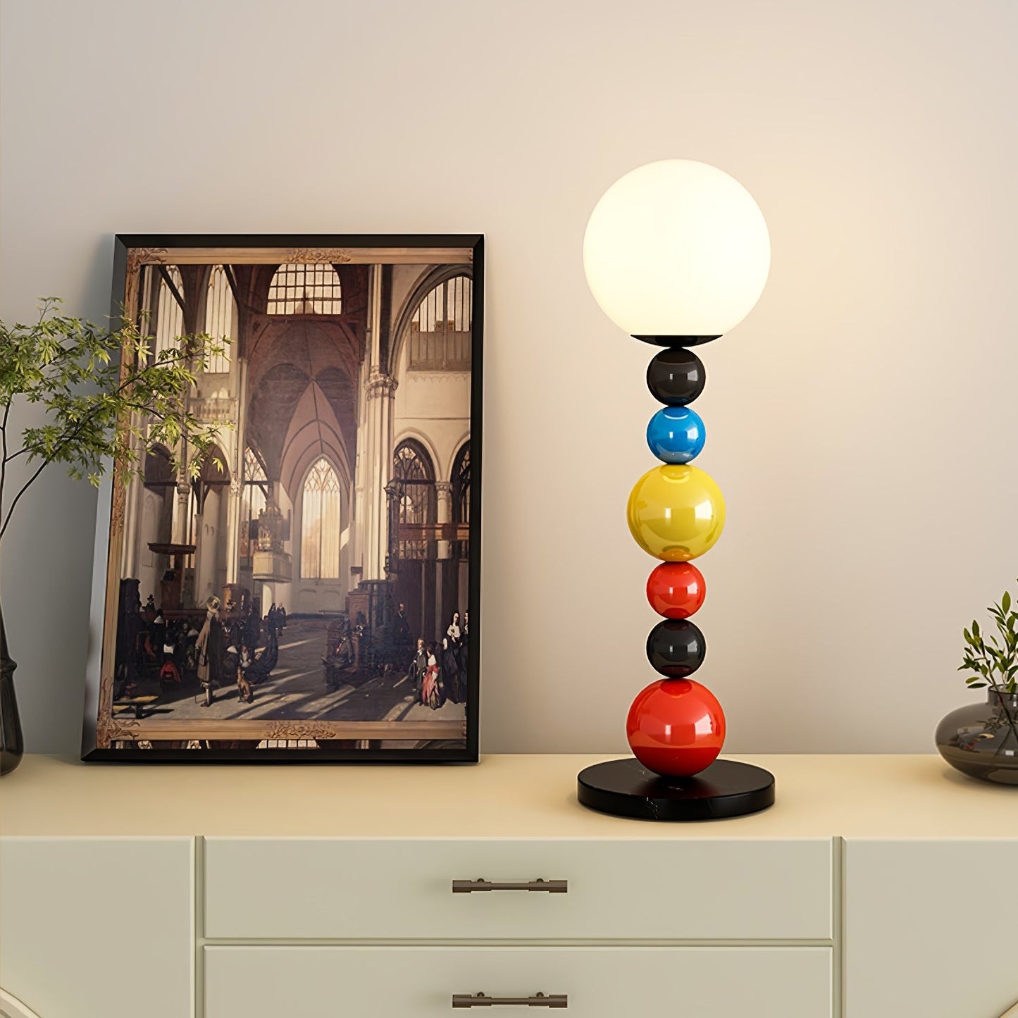Colorful Round Ball Floor Lamp with LED, Indoor Lighting