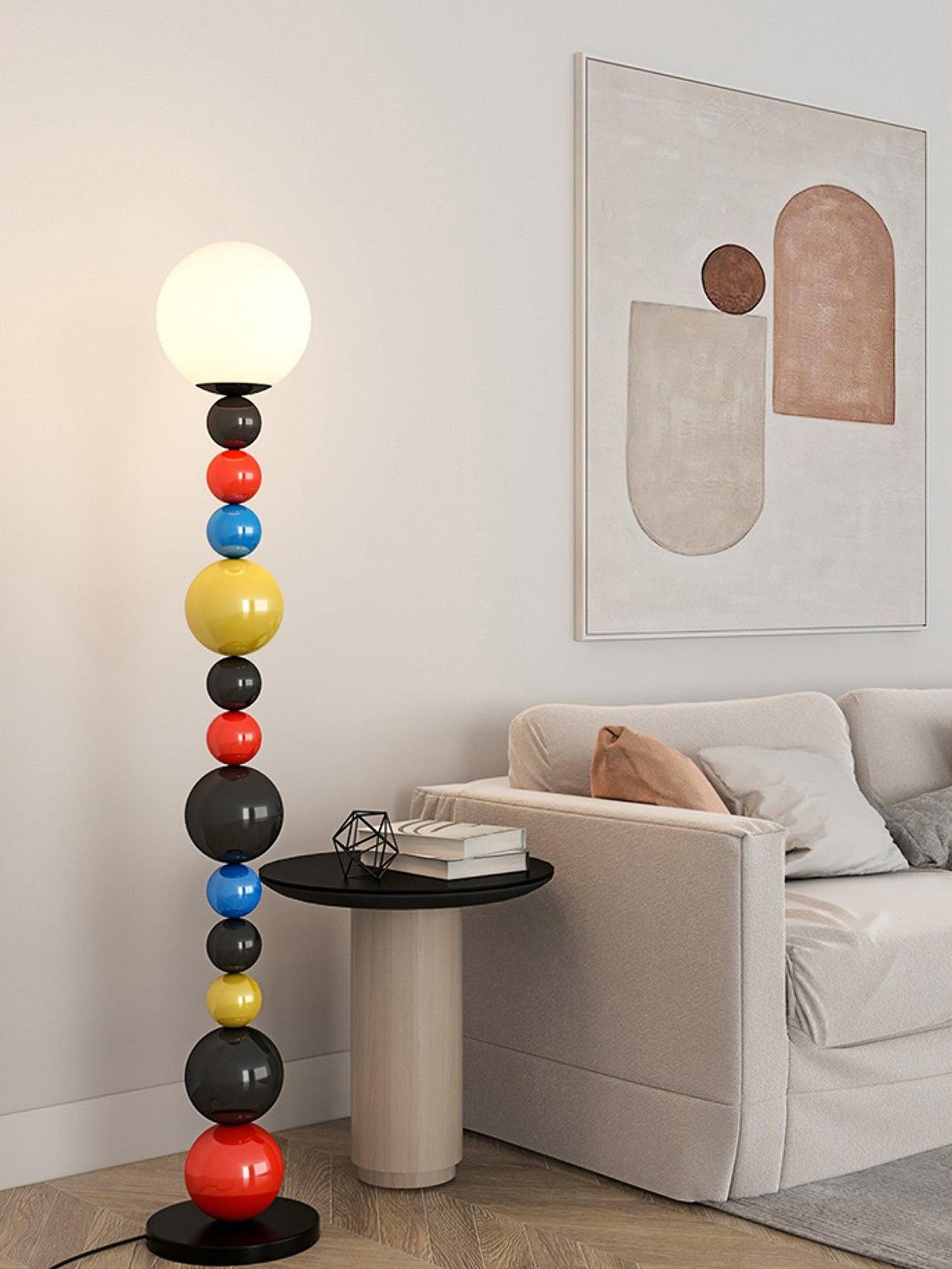 Colorful Round Ball Floor Lamp with LED, Indoor Lighting