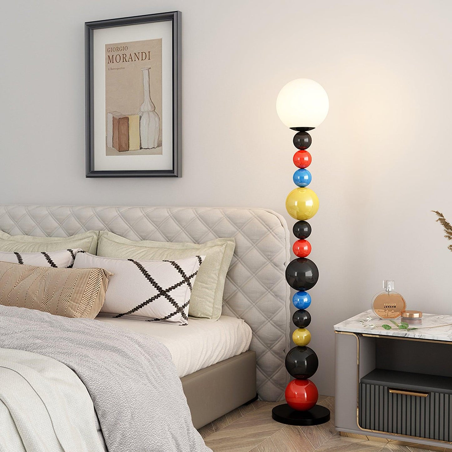 Colorful Round Ball Floor Lamp with LED, Indoor Lighting