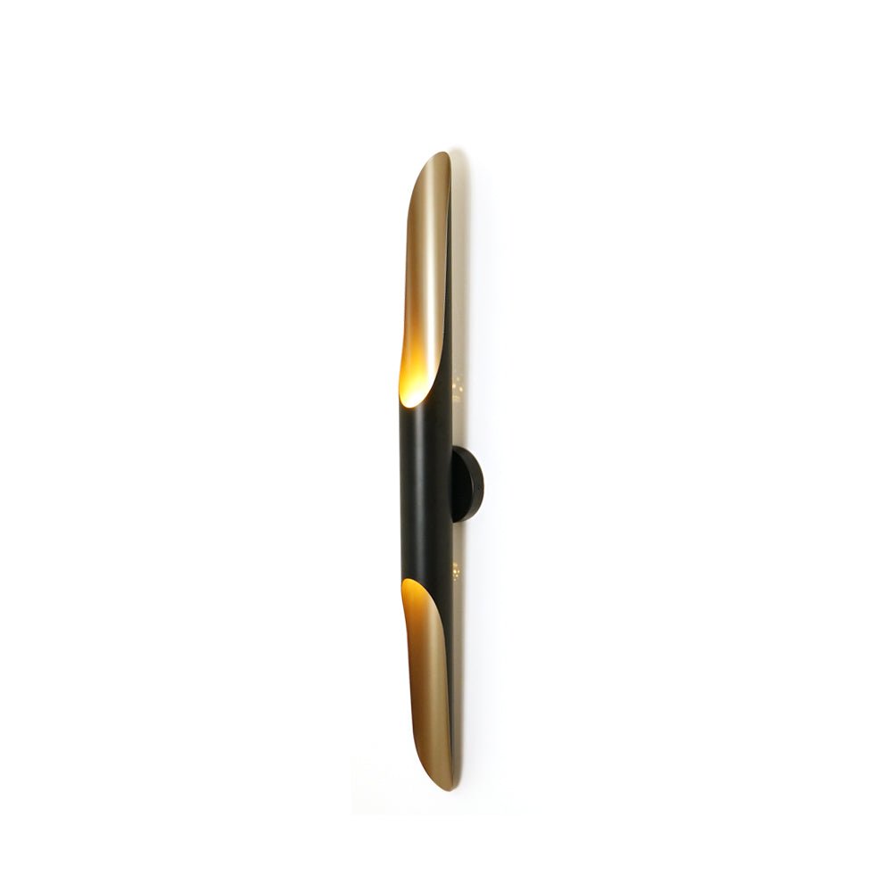 Coltrane Wall Lamp - Matte Black & Gold Indoor Sconce