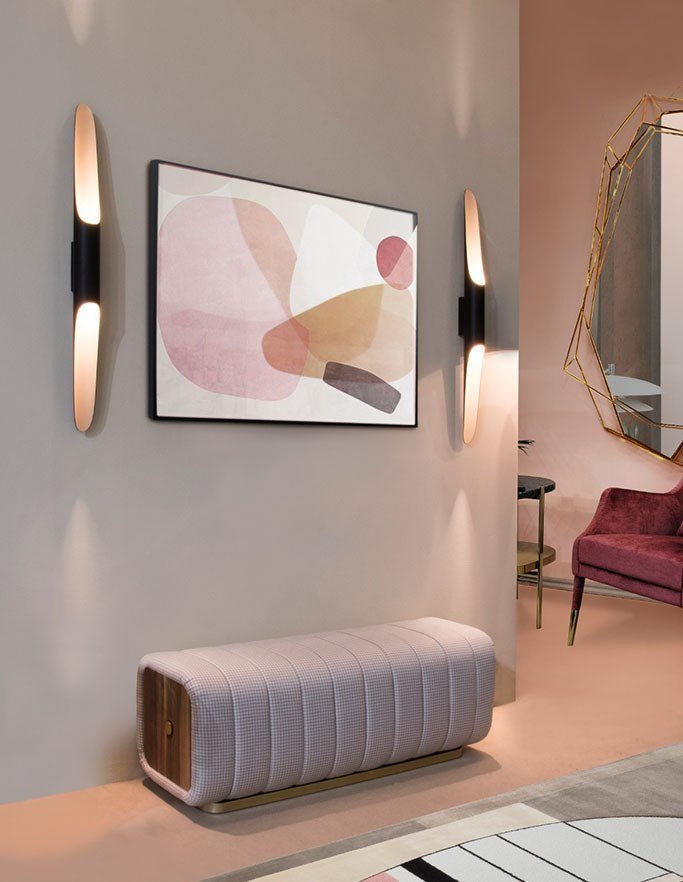 Coltrane Wall Lamp - Matte Black & Gold Indoor Sconce