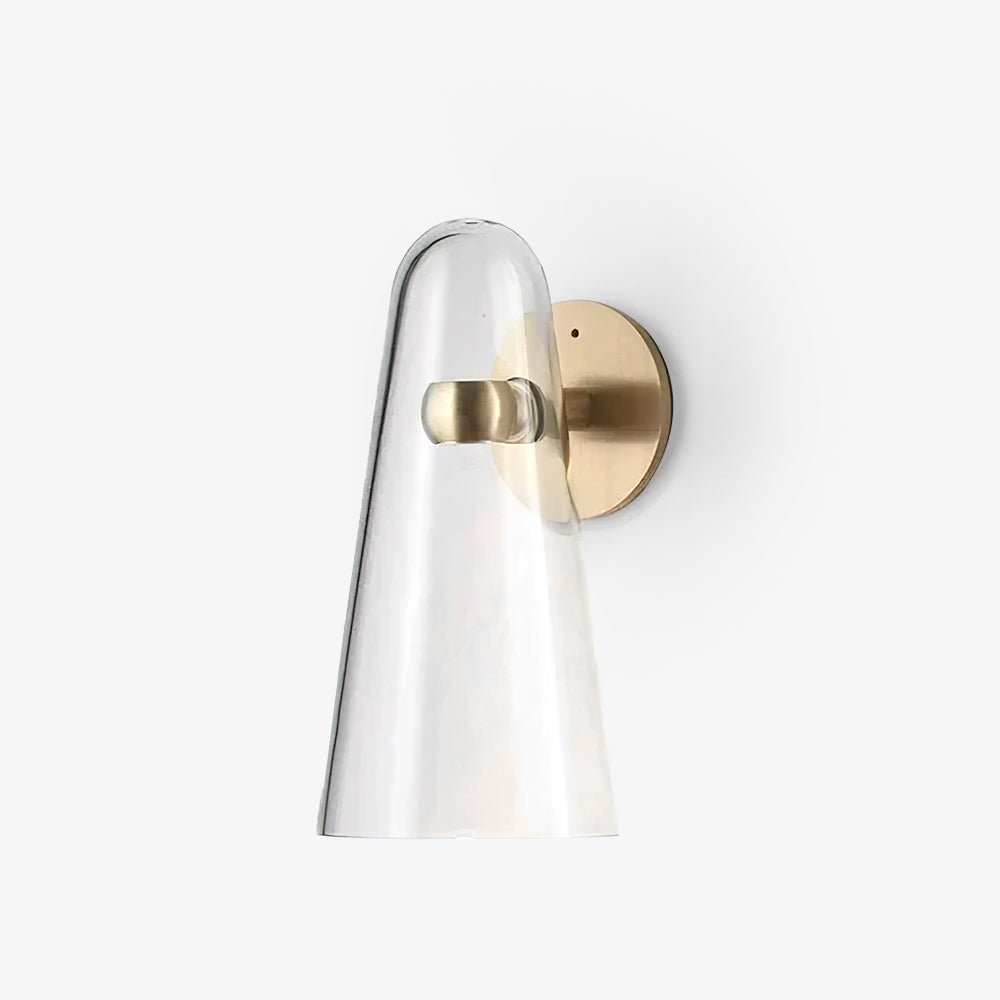Conical Glass Wall Lamp with Integrated LED and Modern Design