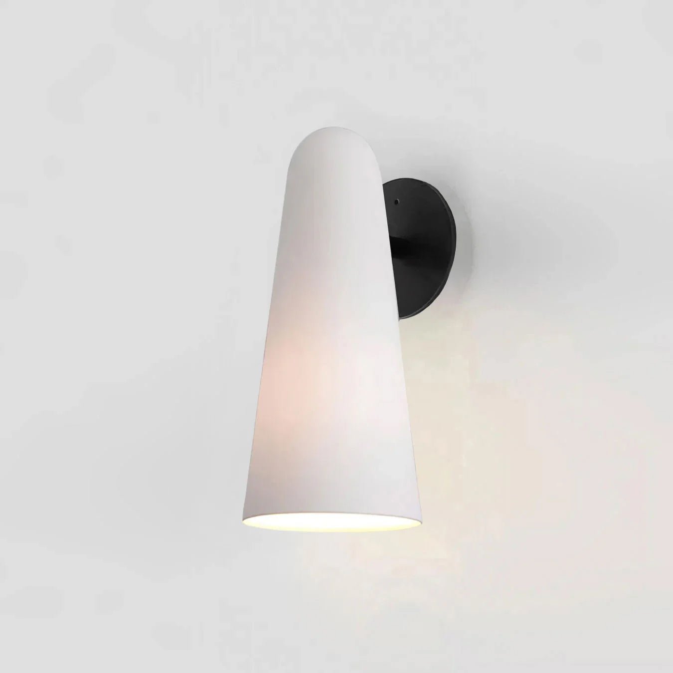 Conical Glass Wall Lamp with Integrated LED and Modern Design
