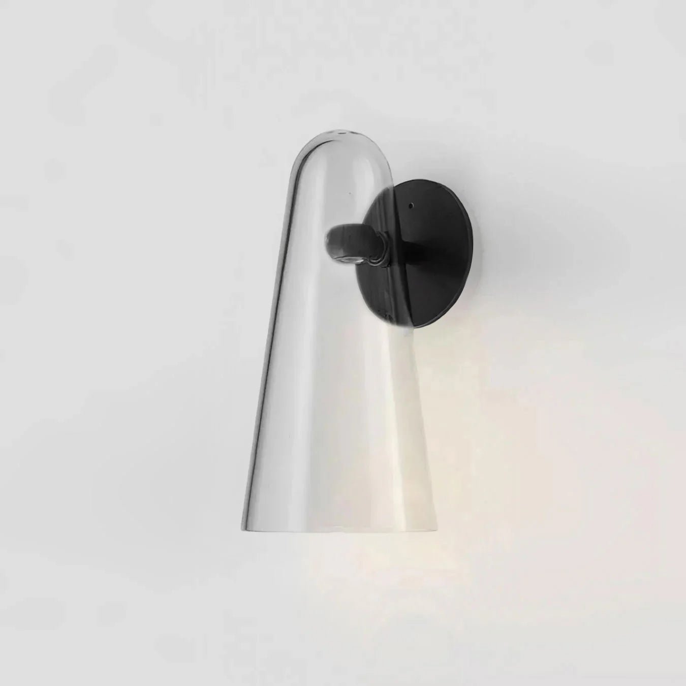 Conical Glass Wall Lamp with Integrated LED and Modern Design