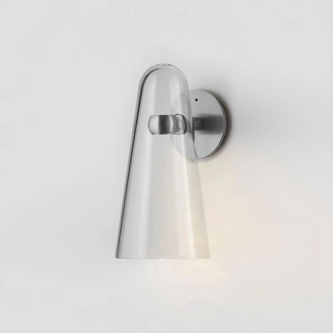 Conical Glass Wall Lamp with Integrated LED and Modern Design