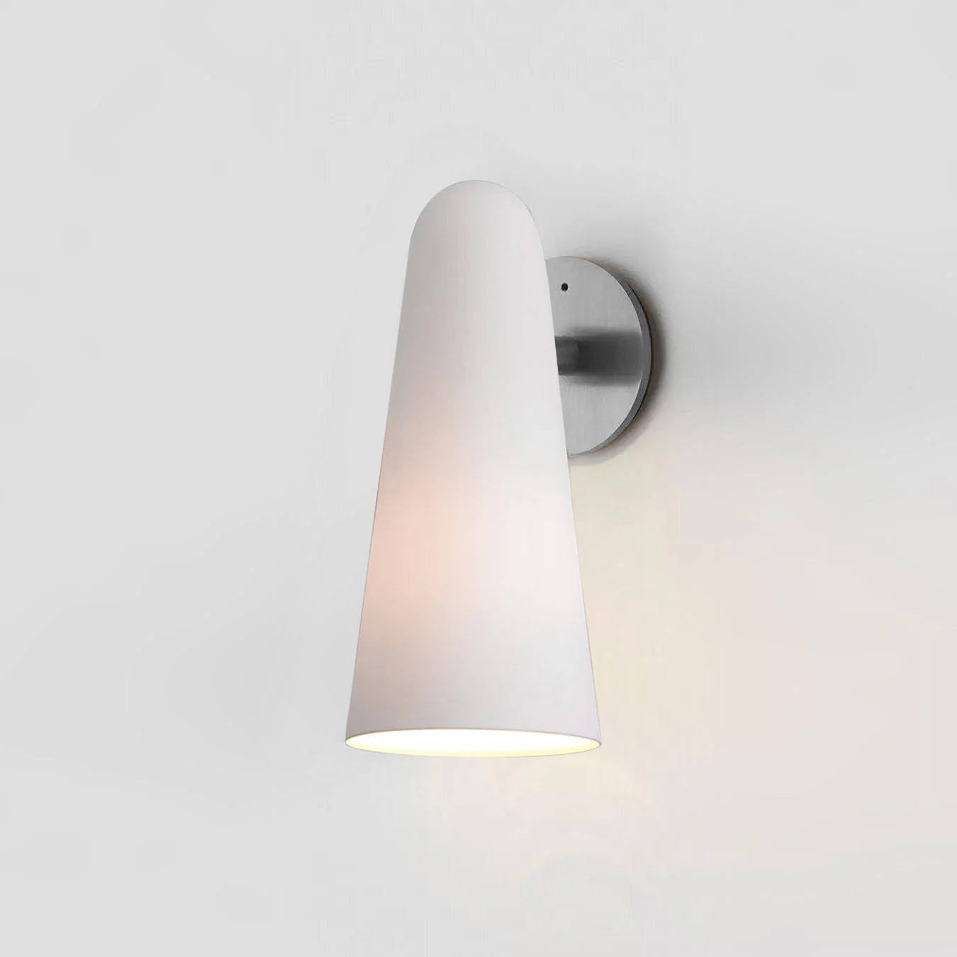 Conical Glass Wall Lamp with Integrated LED and Modern Design