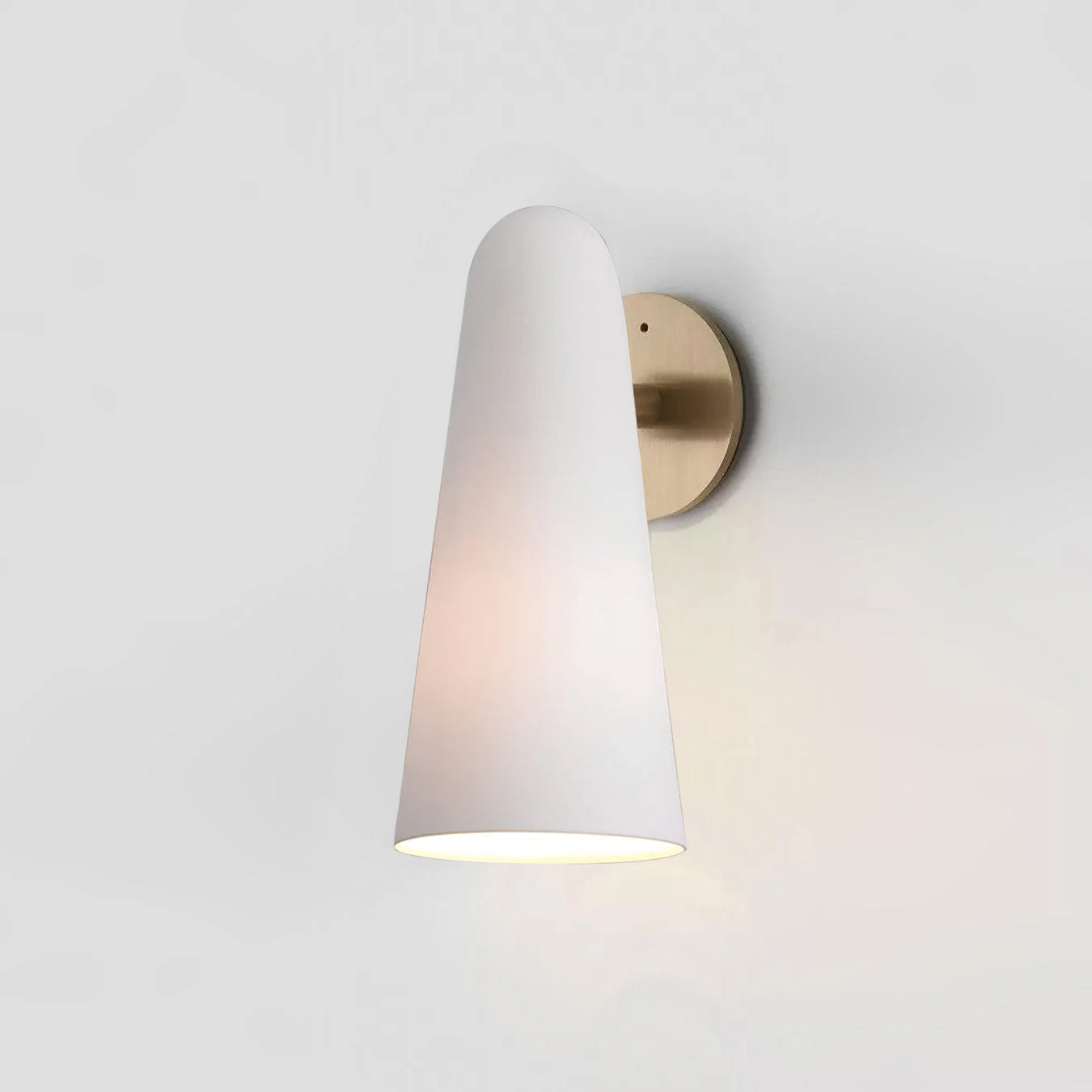 Conical Glass Wall Lamp with Integrated LED and Modern Design