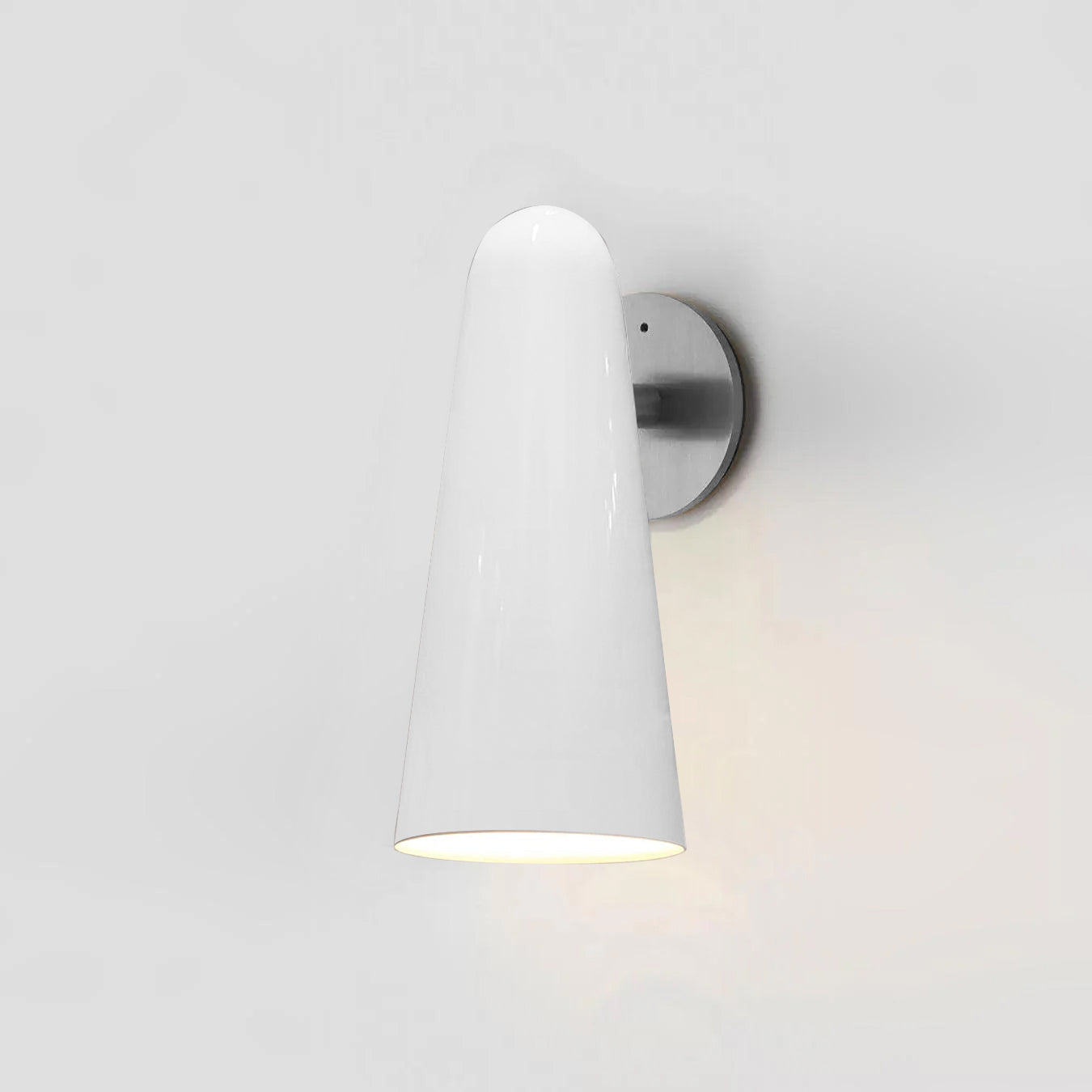 Conical Glass Wall Lamp with Integrated LED and Modern Design