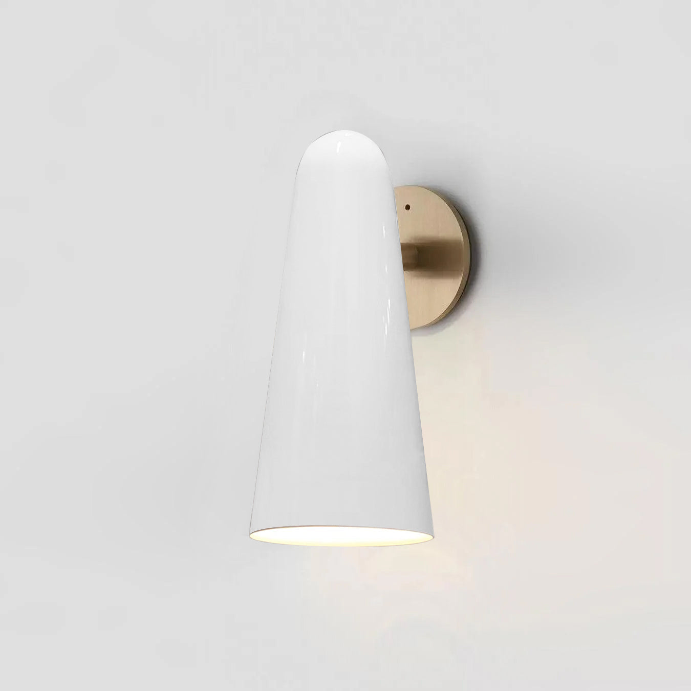 Conical Glass Wall Lamp with Integrated LED and Modern Design
