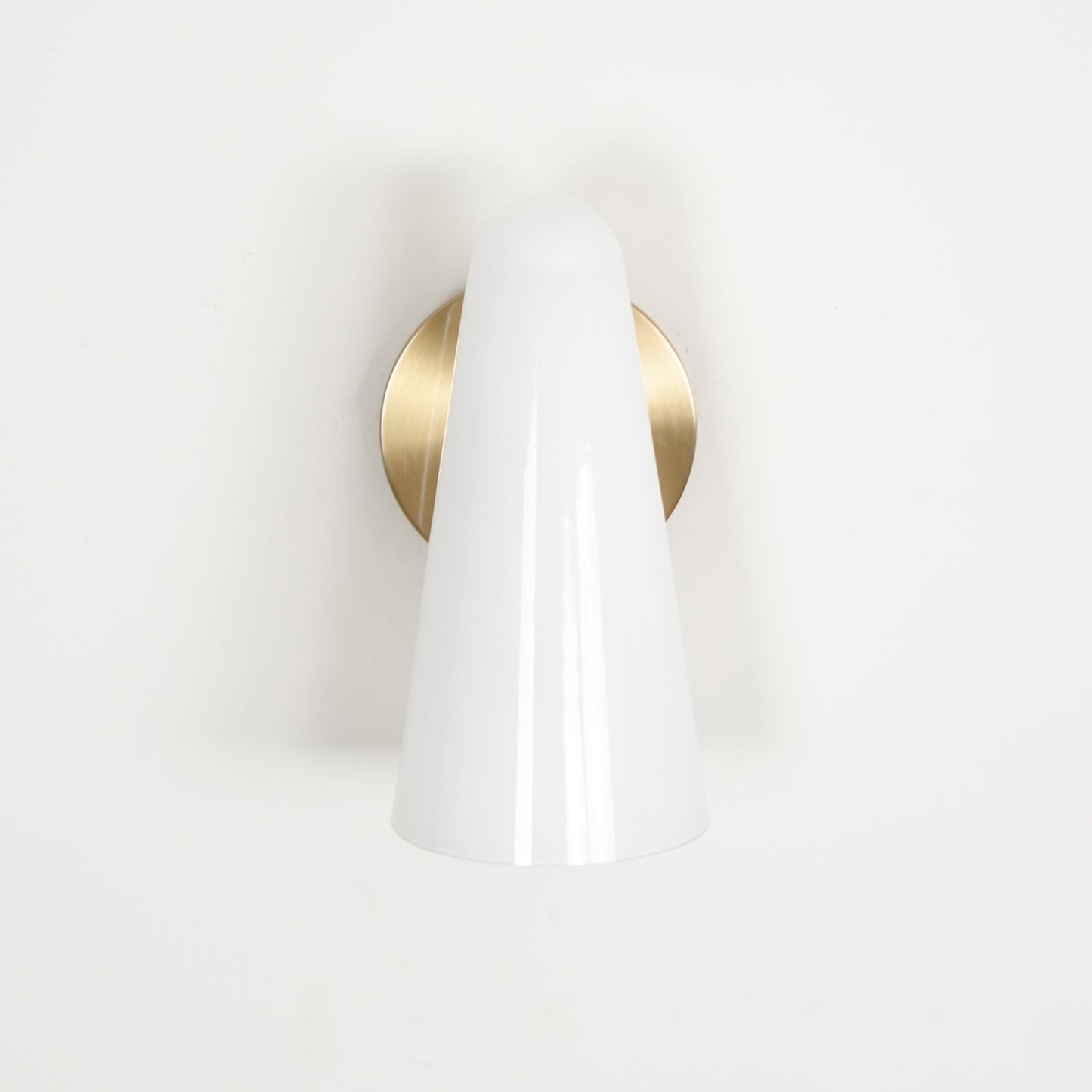 Conical Glass Wall Lamp with Integrated LED and Modern Design