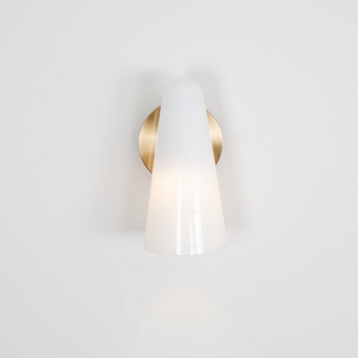Conical Glass Wall Lamp with Integrated LED and Modern Design