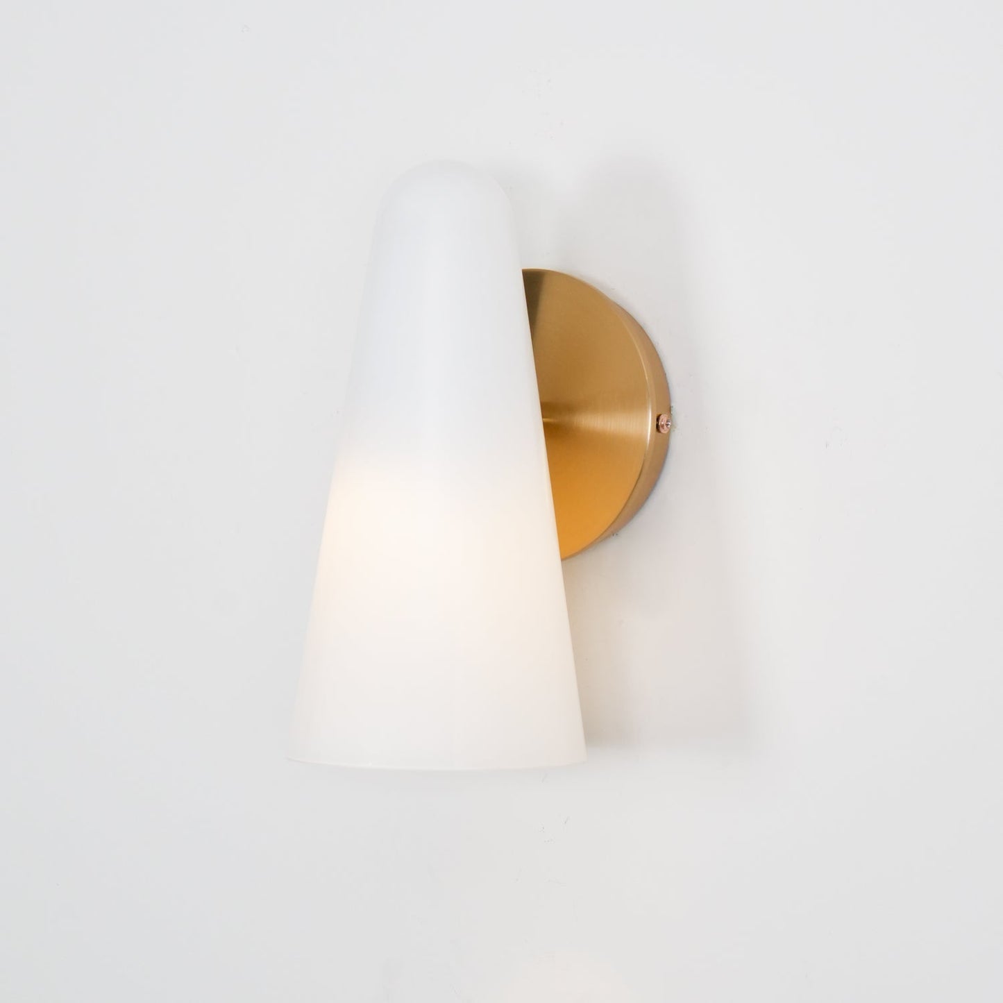 Conical Glass Wall Lamp with Integrated LED and Modern Design
