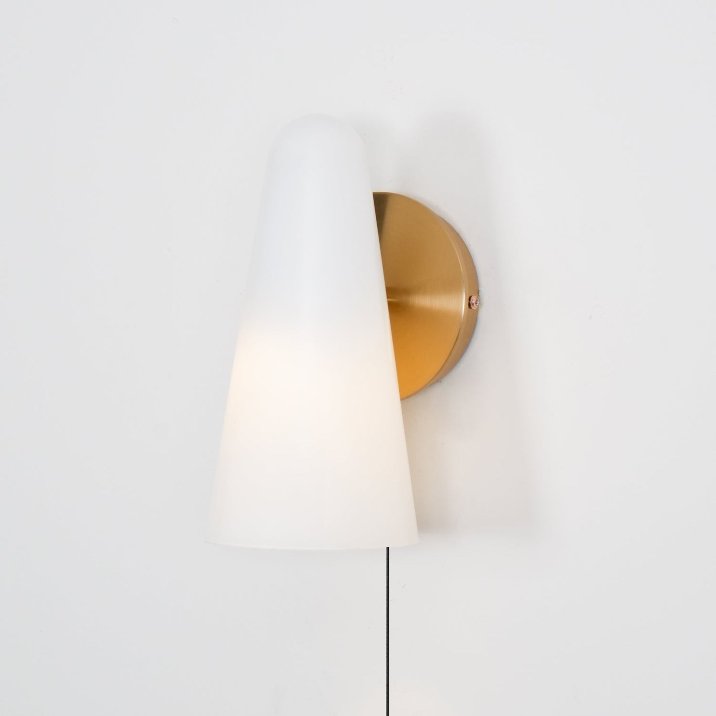 Conical Glass Plug-in Wall Lamp with LED, Indoor Lighting