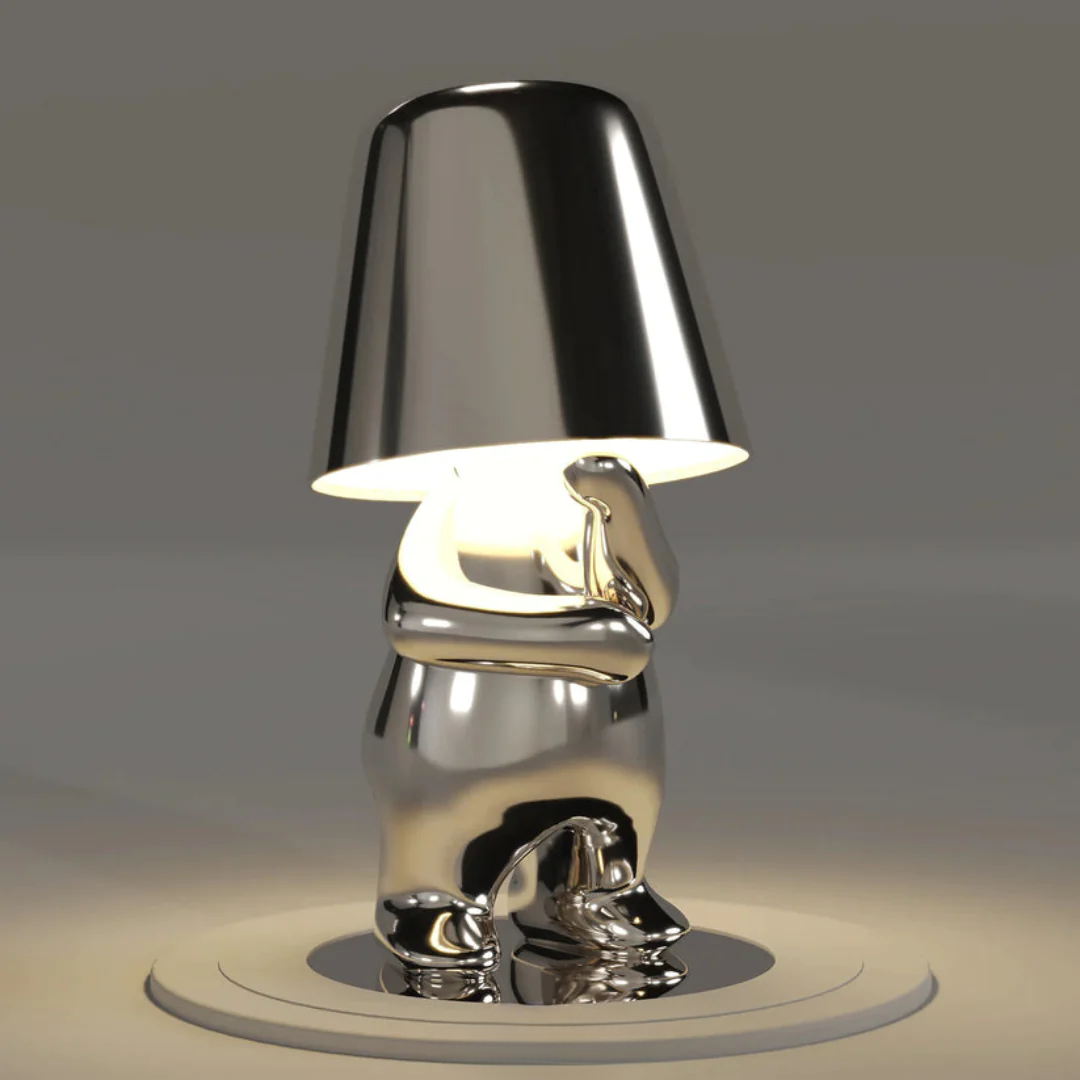 Gold USB Rechargeable Table Lamp | Dimmable Resin Lamp